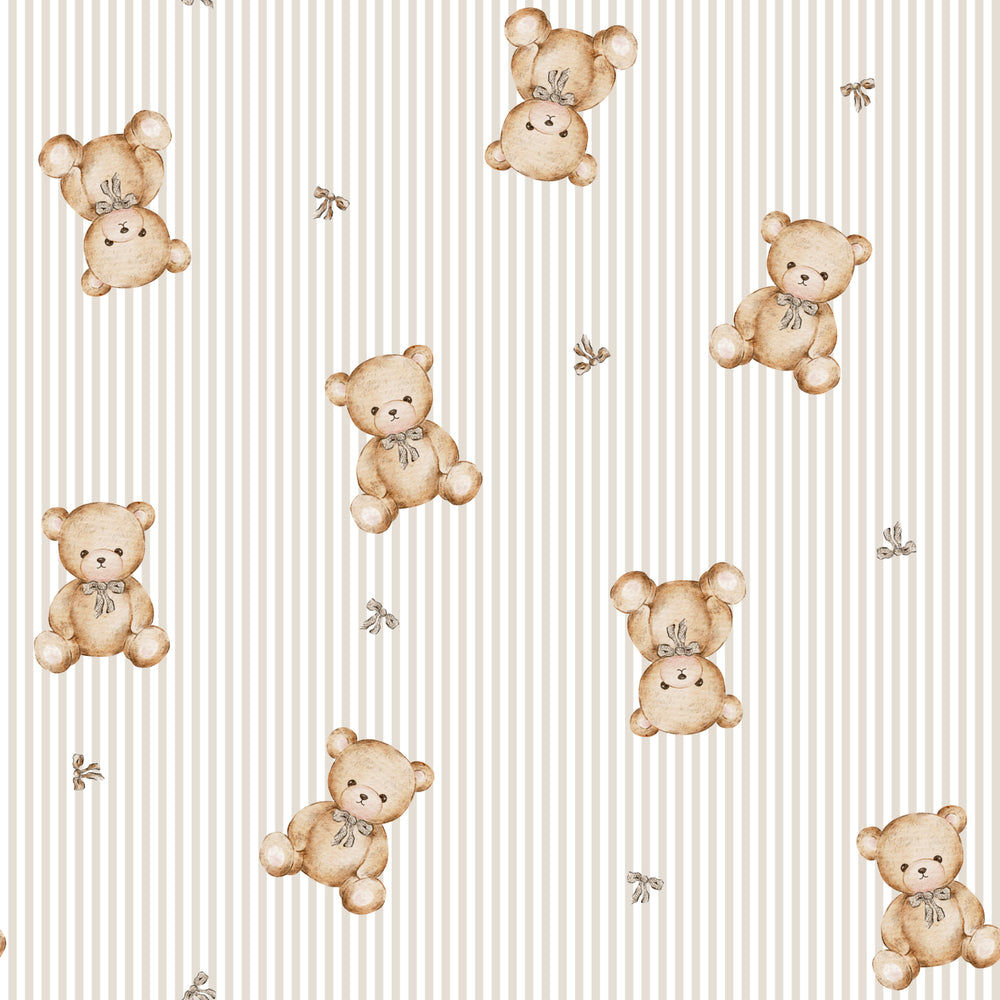 William Teddy Tossed – Ecru Stripes