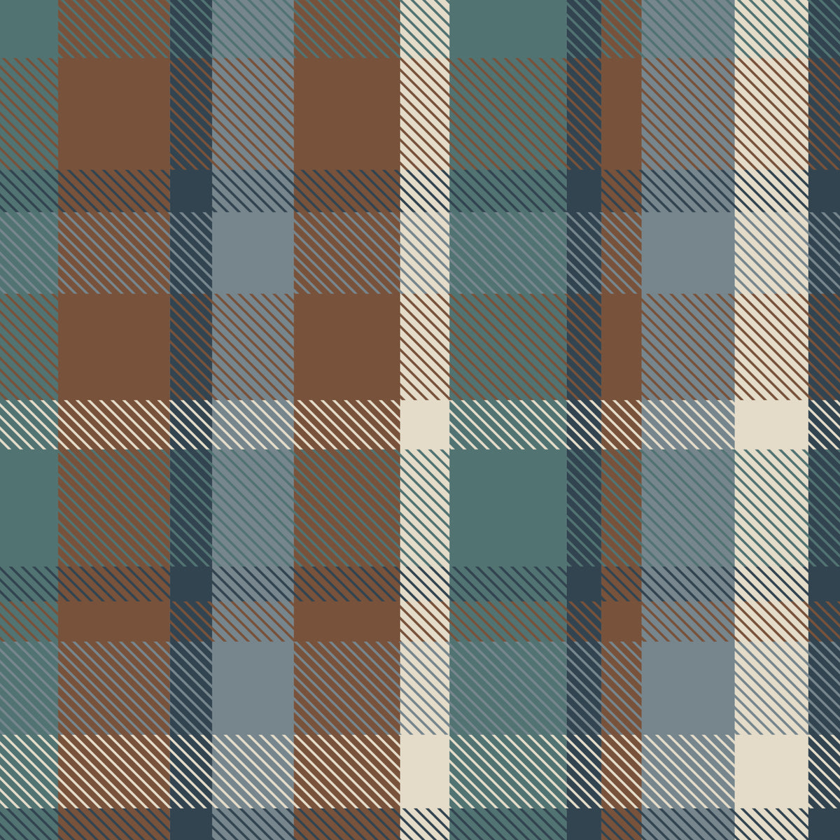 Plaid – Blue Brown - Family Fabrics B.V.