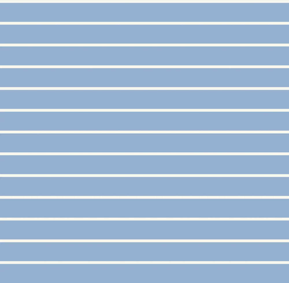 Beach Day Stripe Cerulean Blue