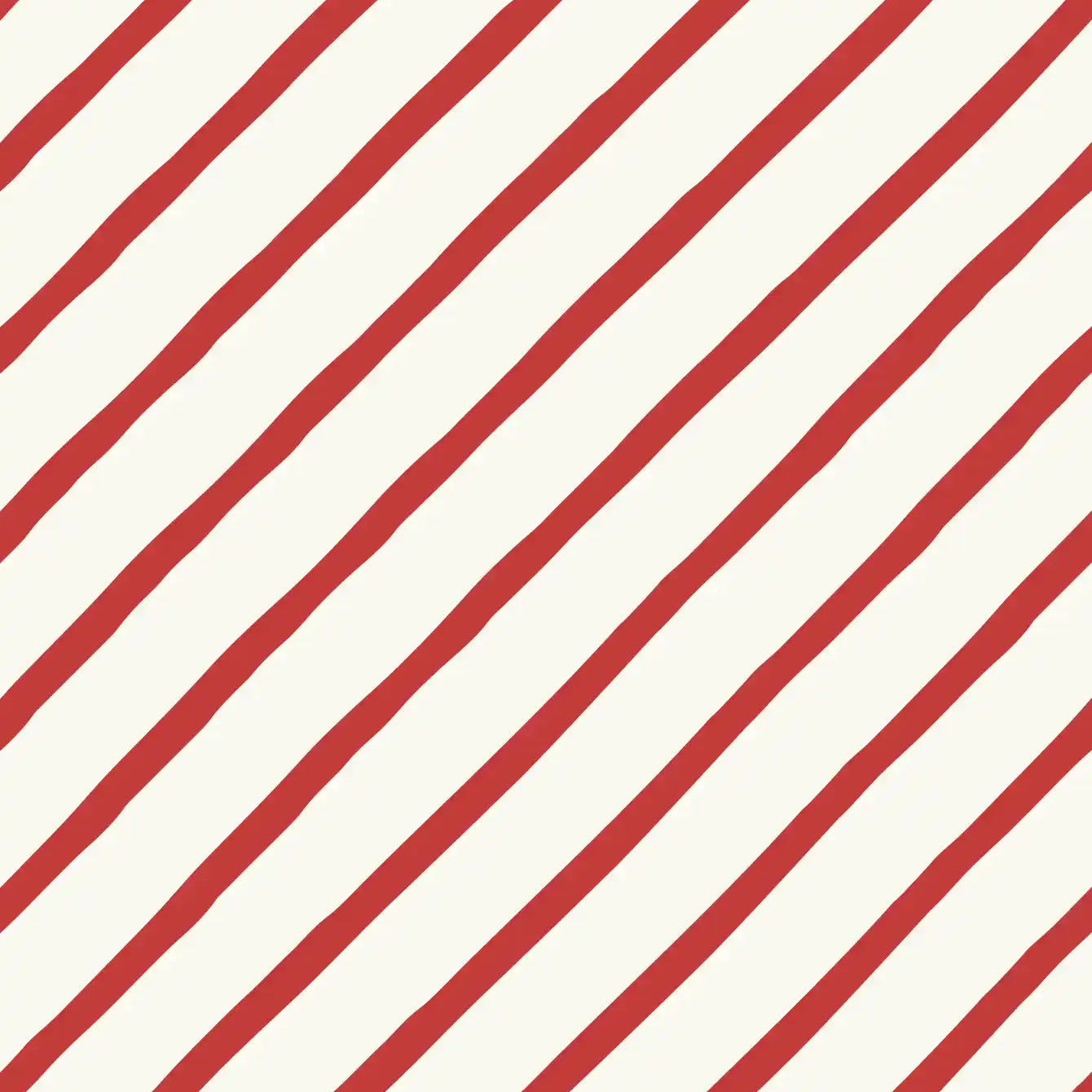 Candy Diagonal Stripe Cream Red
