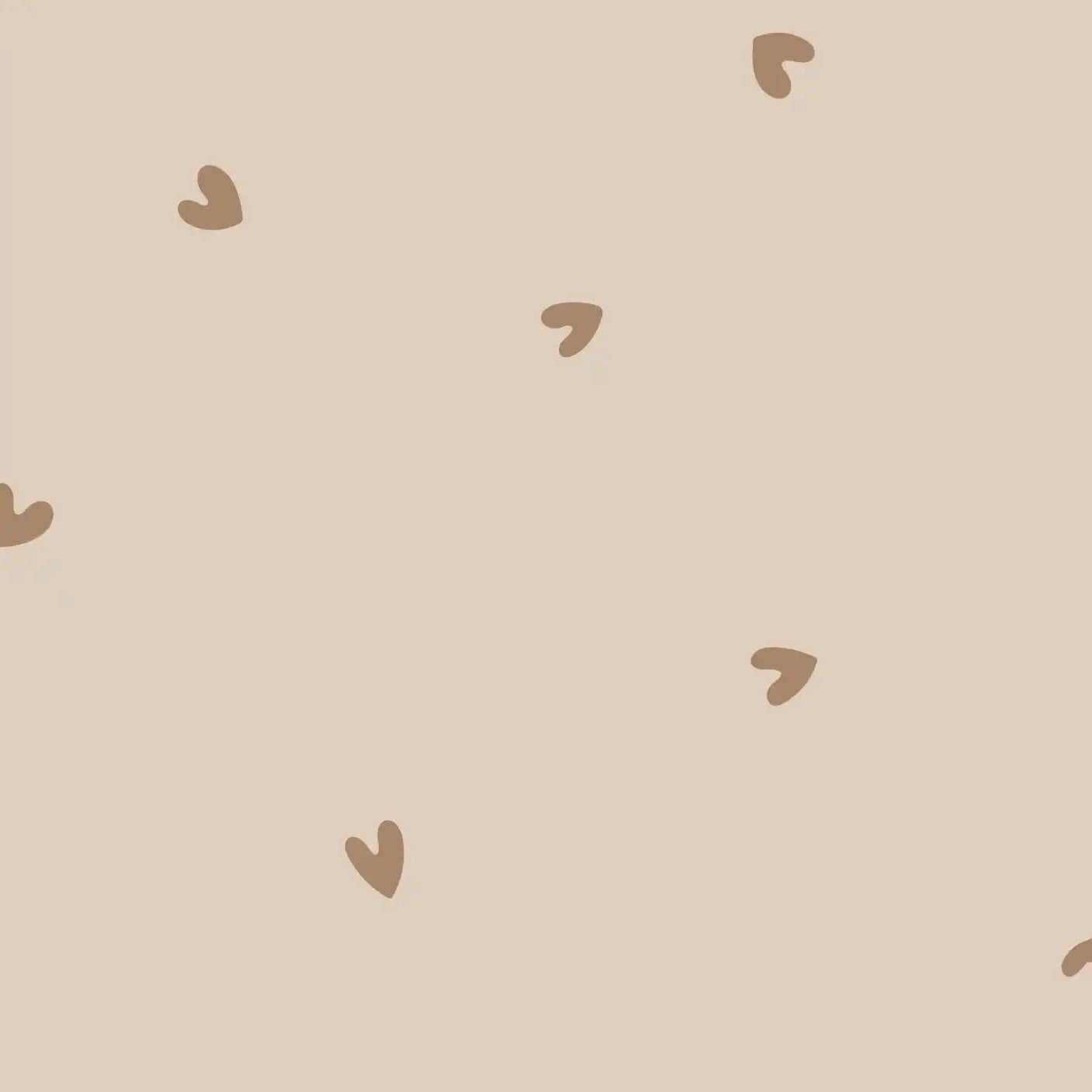 Valentine Hearts Neutral Brown