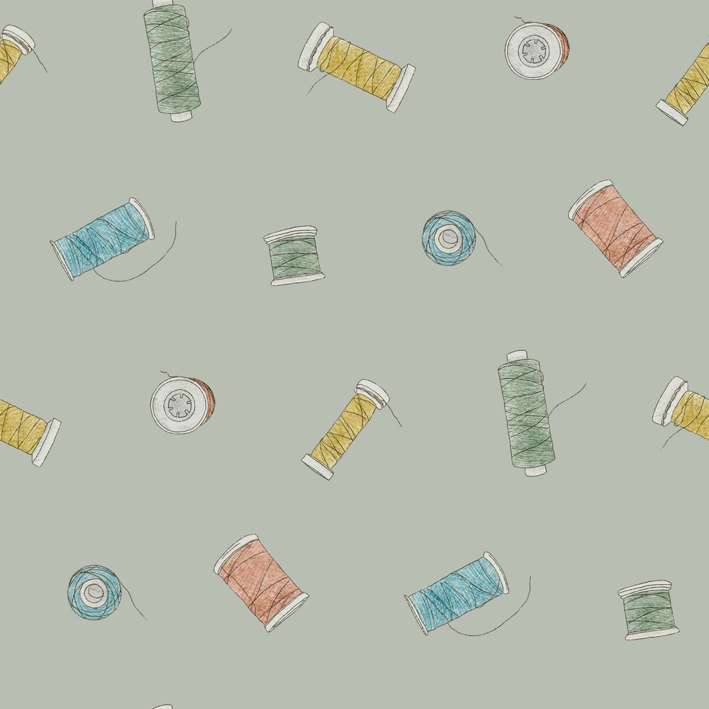 Sewing Thread Vintage Green