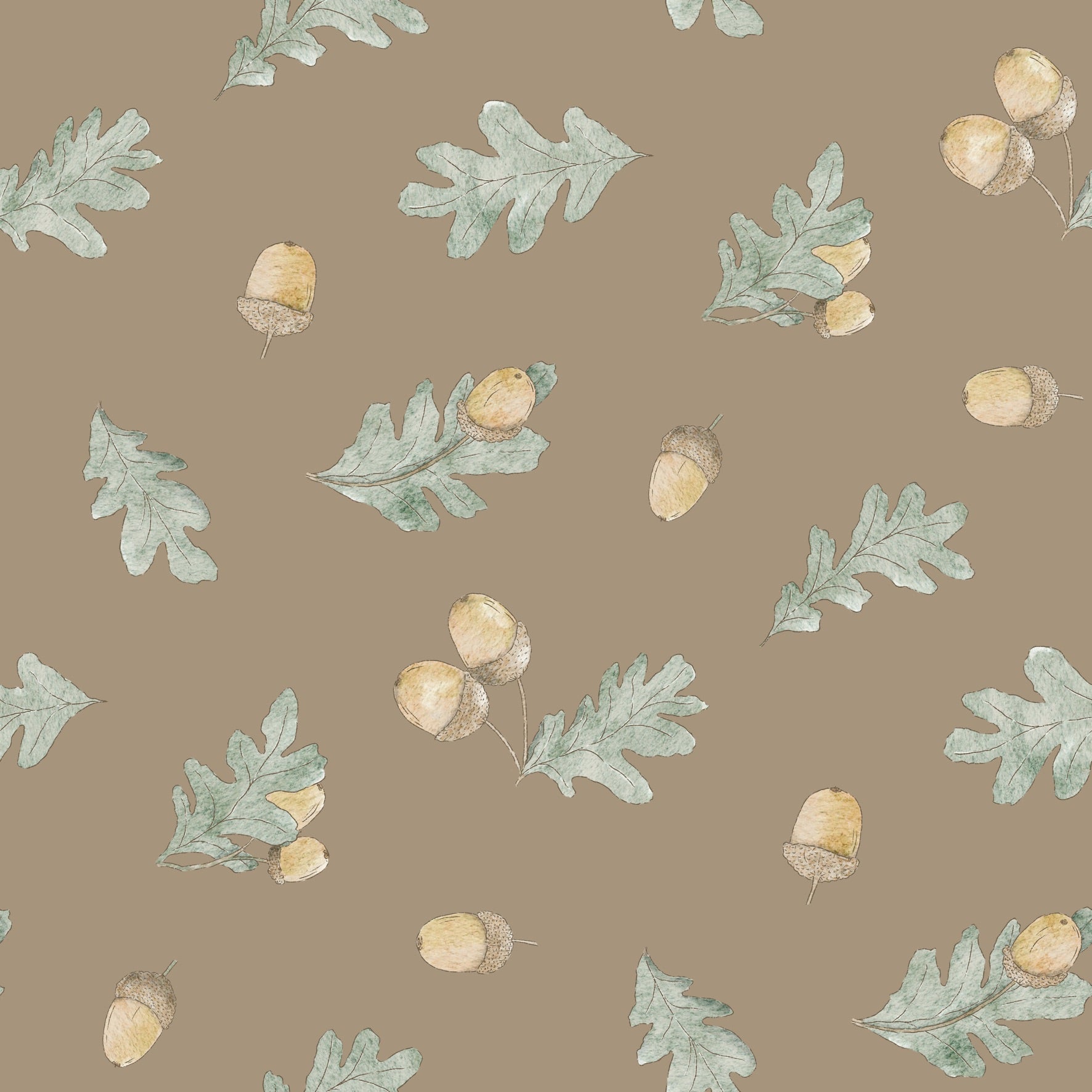 Autumn Acorn Oak Tree Ada Brown