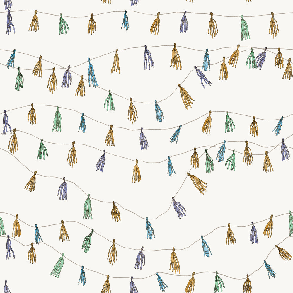 Party Garland Blue OffWhite