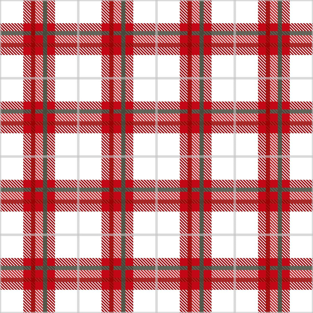 Christmas Tartan White