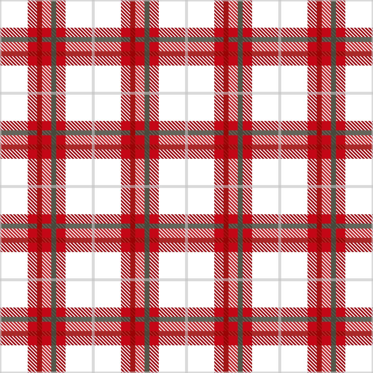 Christmas Tartan White