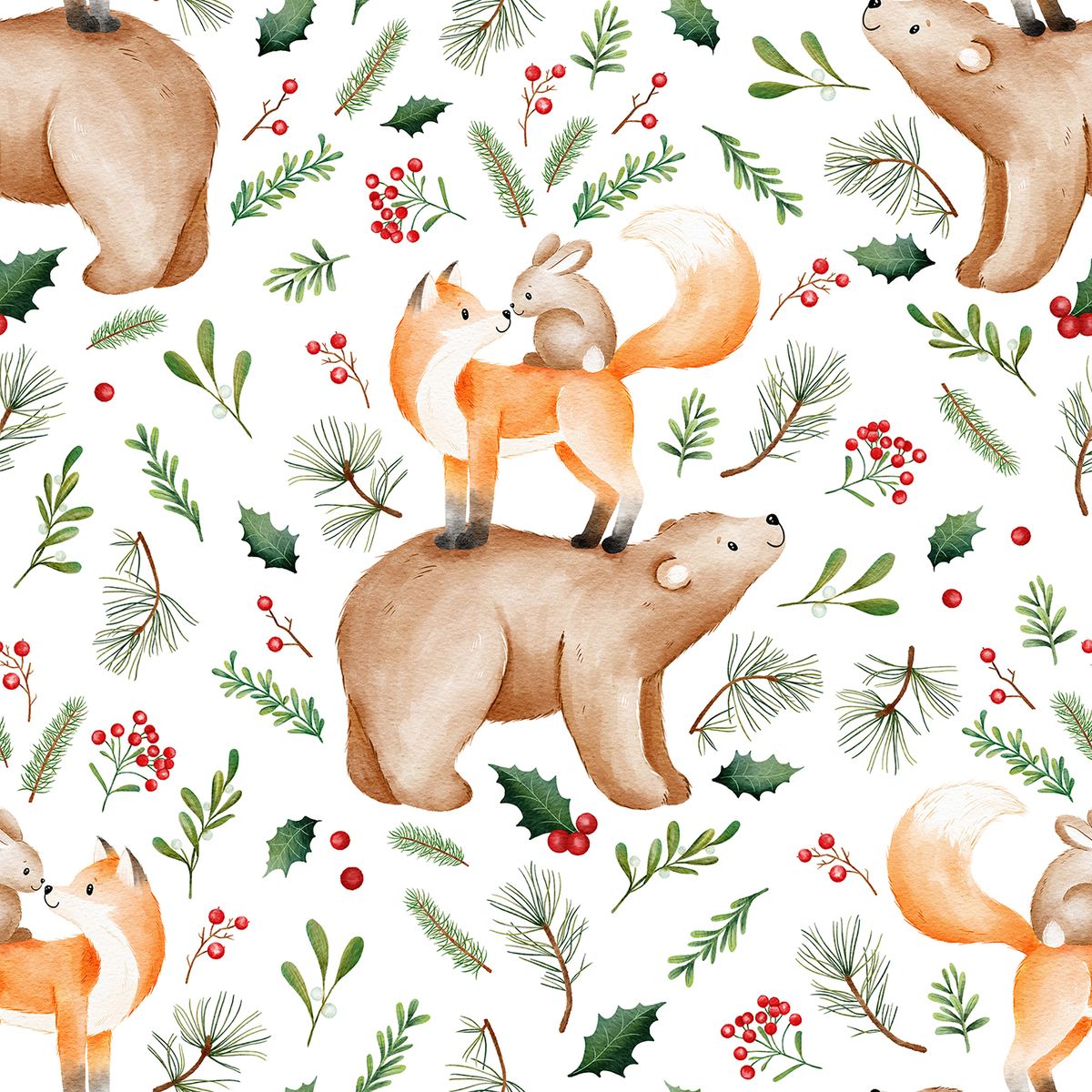 Christmas Forest White Small