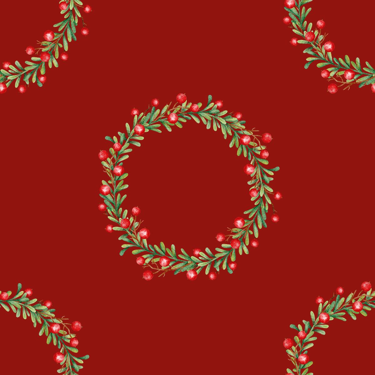 Christmas Wreath Burgundy