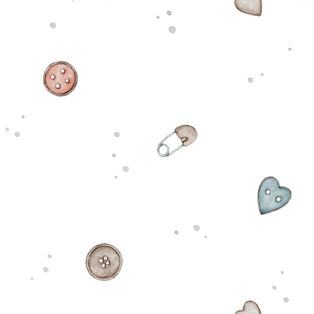 Button Heart Offwhite