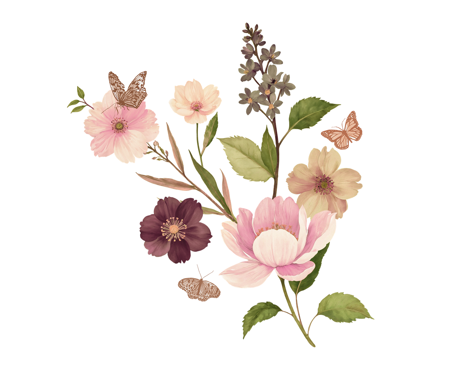 Purple Flowers Transfer Film