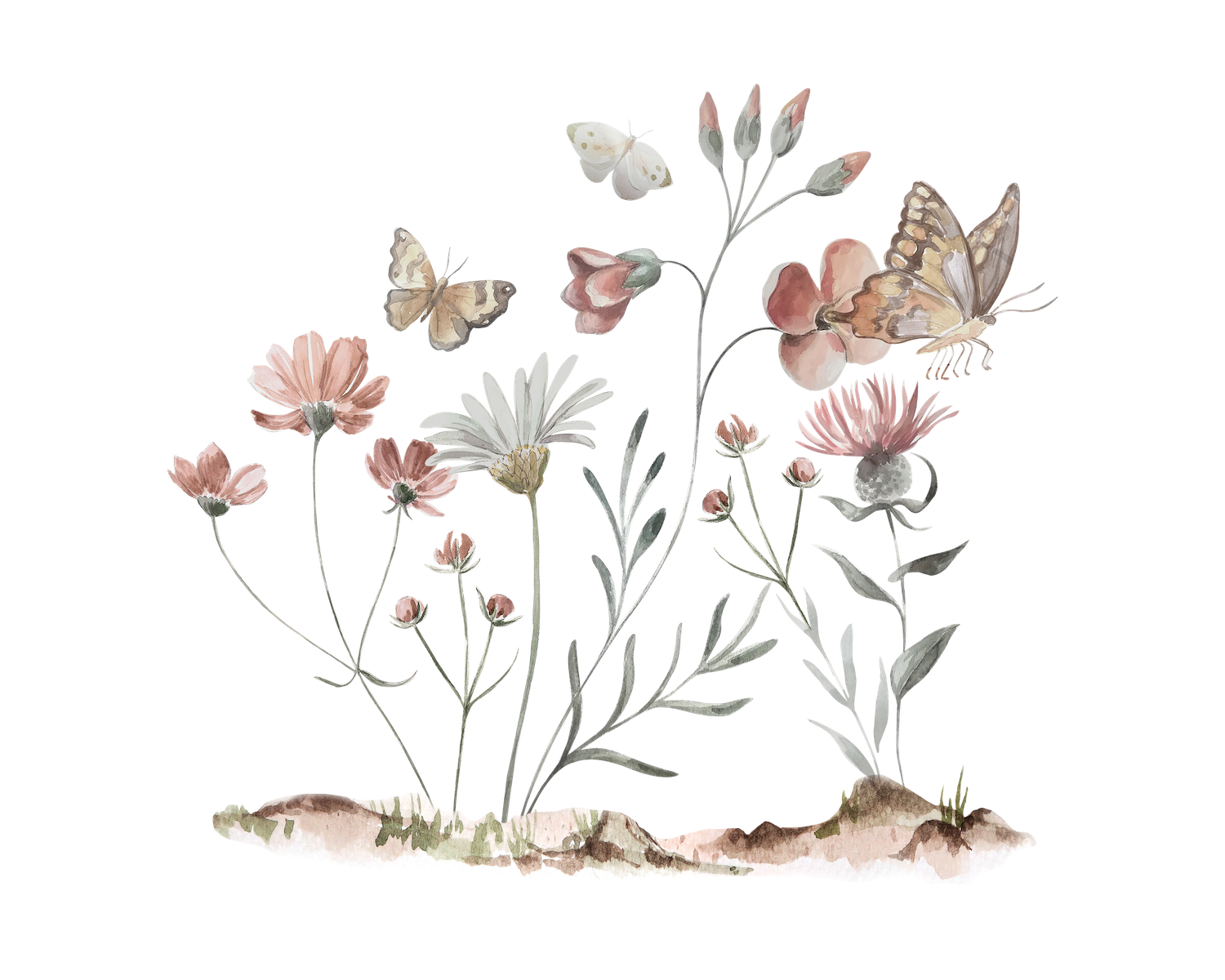 Flowers & Butterflies Transfer Film