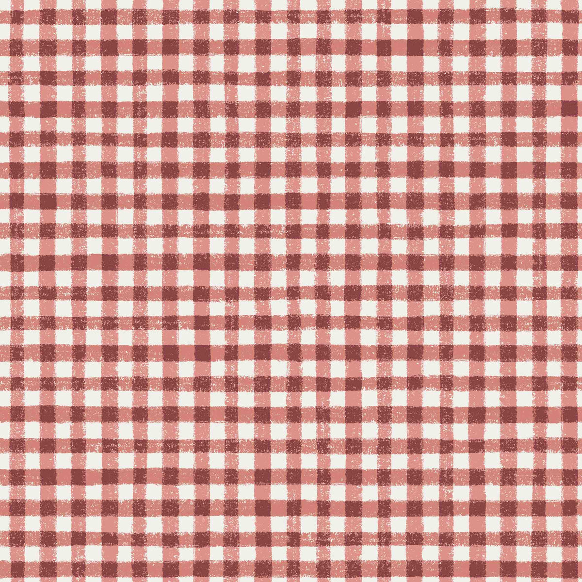 Bright red picnic tomato fabric square from Family Fabrics B.V., showcasing vibrant color and soft textile texture.