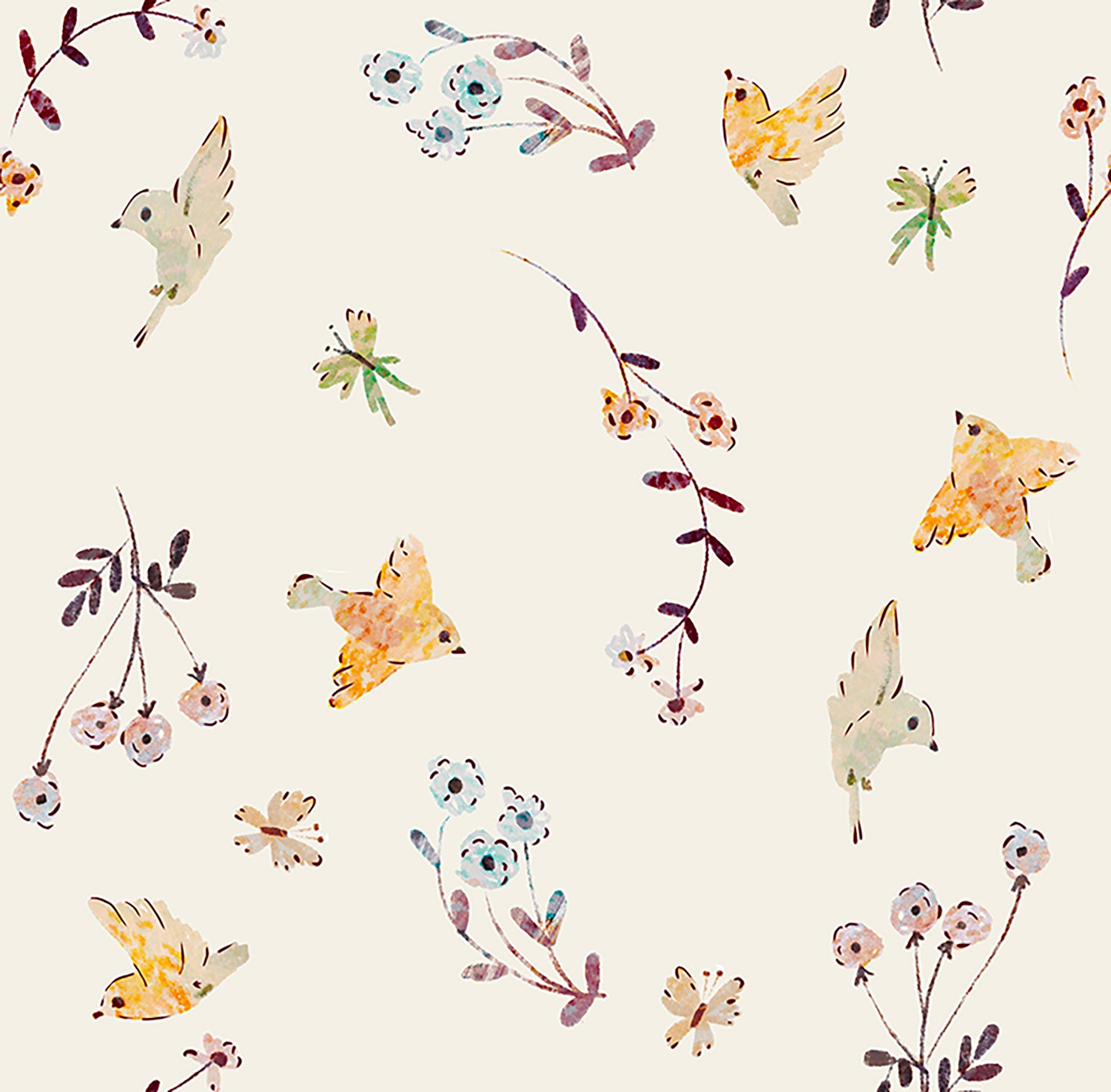 Yellow birds - Family Fabrics B.V.