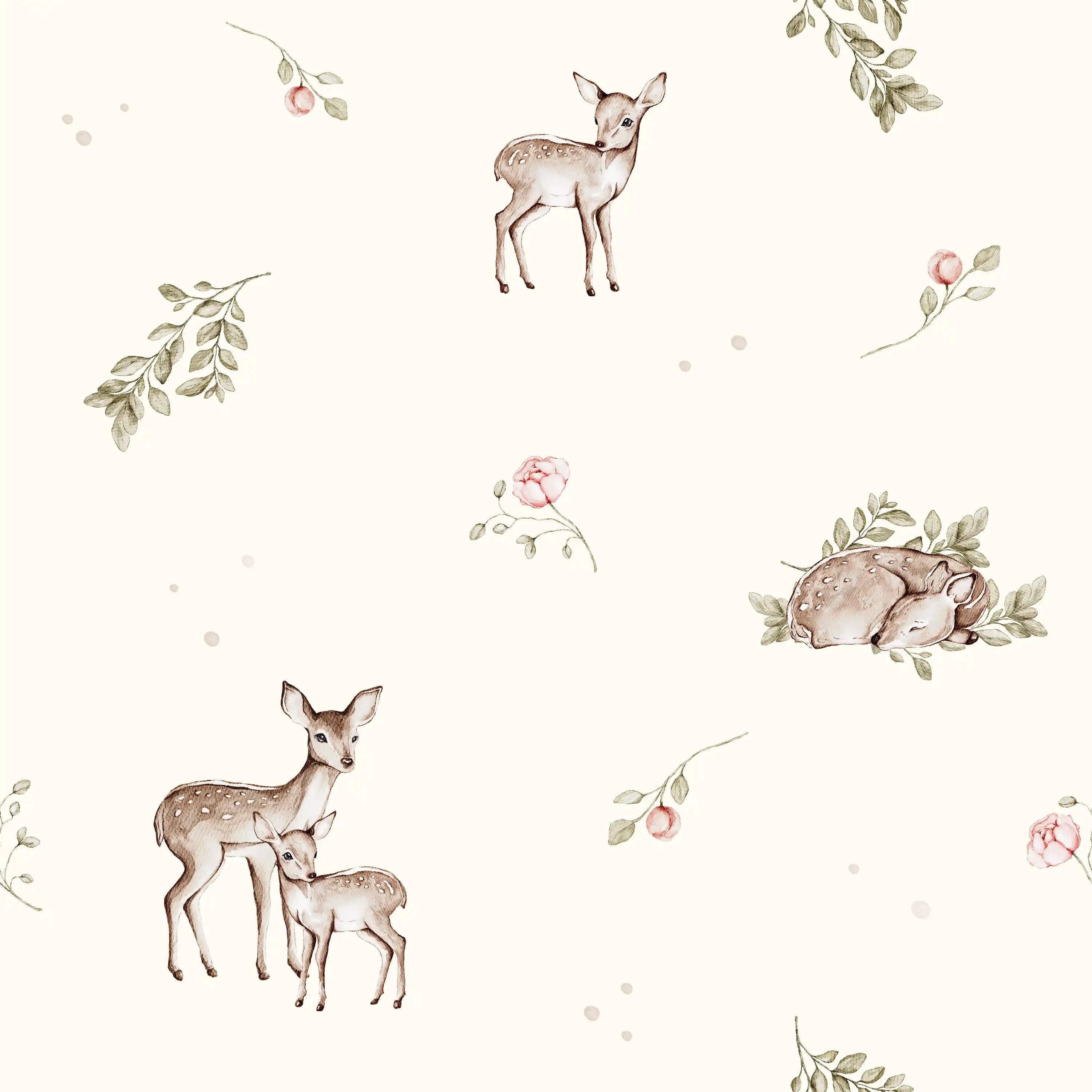 Blossom Deer Offwhite - Family Fabrics B.V.