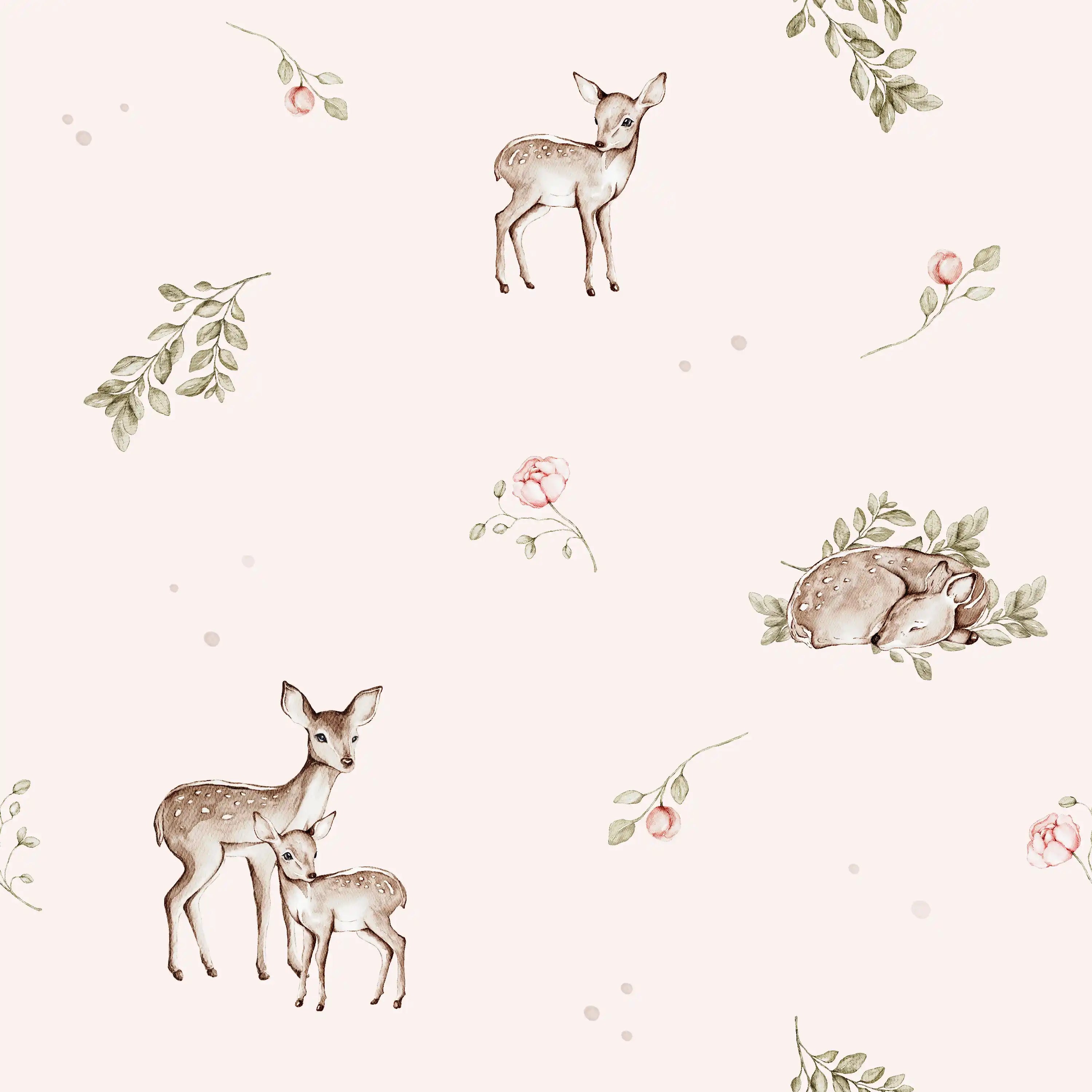 Blossom Deer Soft Pink - Family Fabrics B.V.