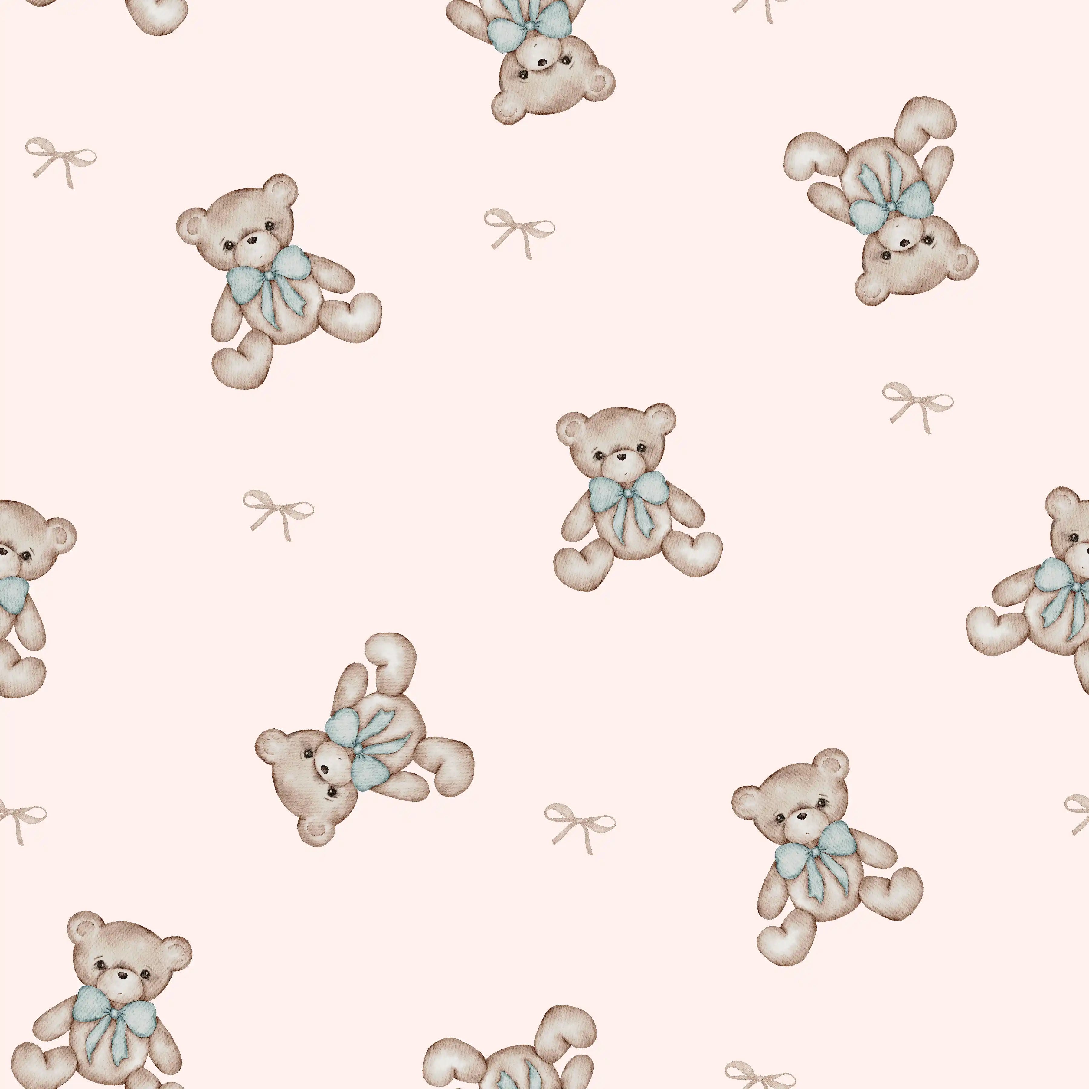 Cute Bears Light Pink - Family Fabrics B.V.