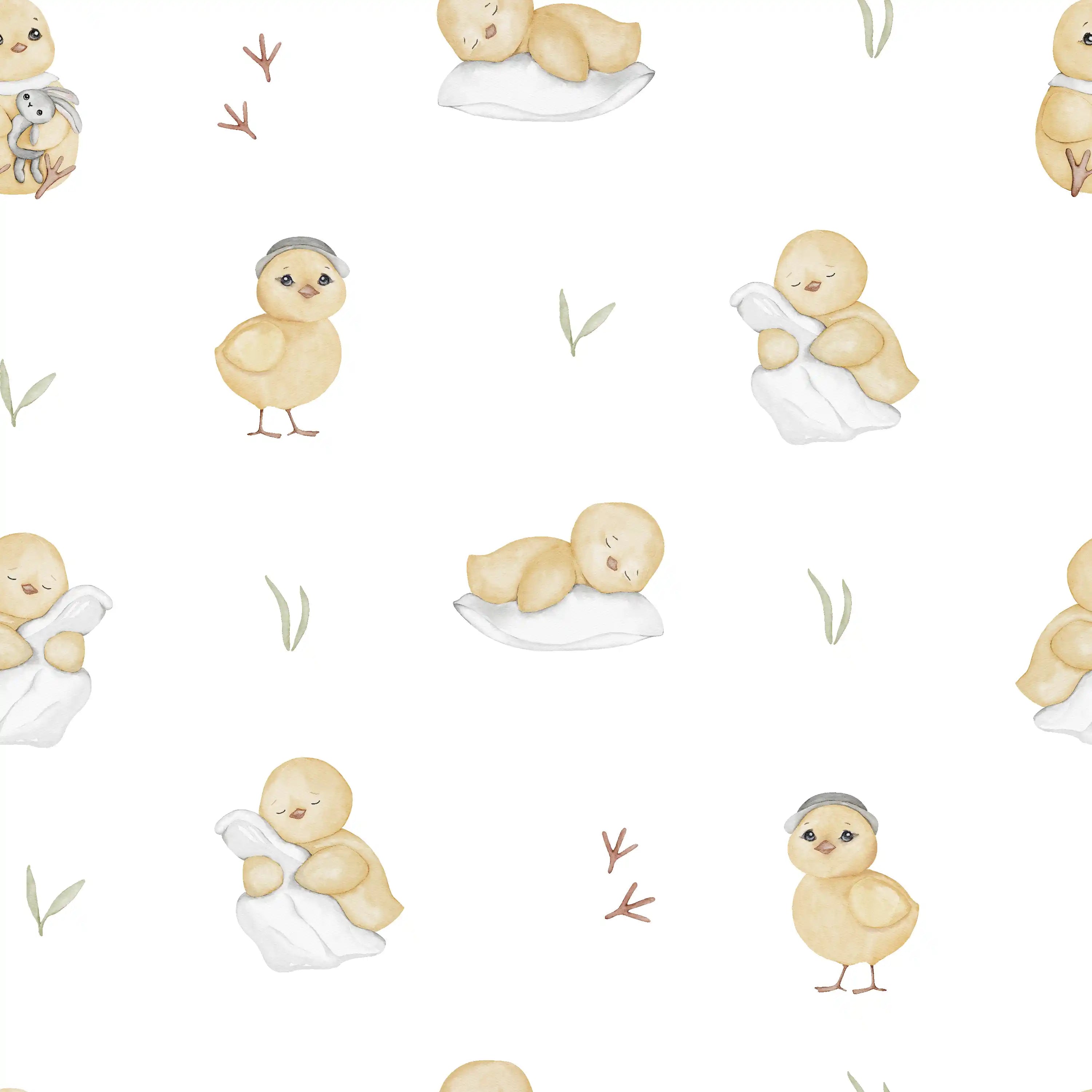 Cute Chicks Offwhite - Family Fabrics B.V.