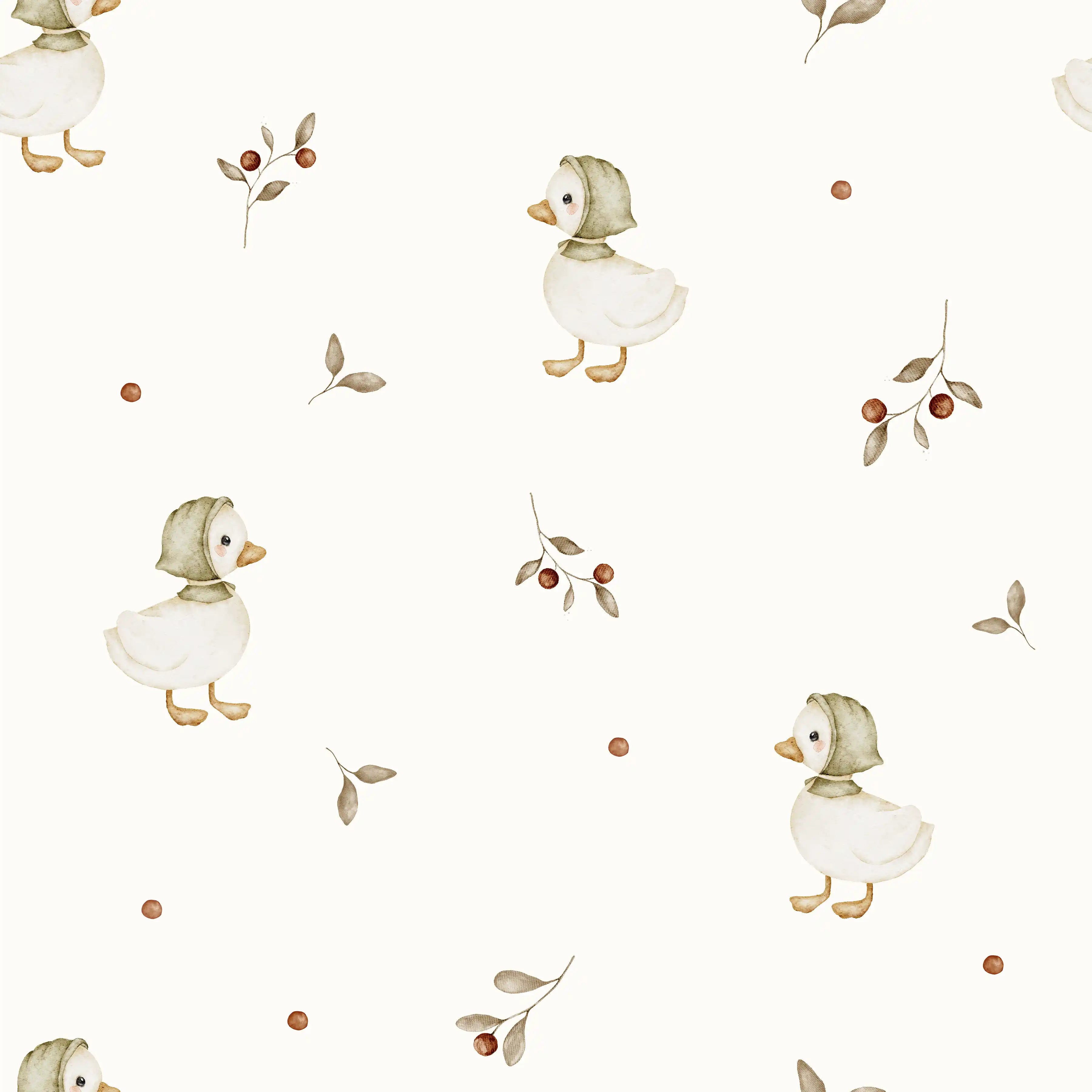 Olive Duck Offwhite - Family Fabrics B.V.
