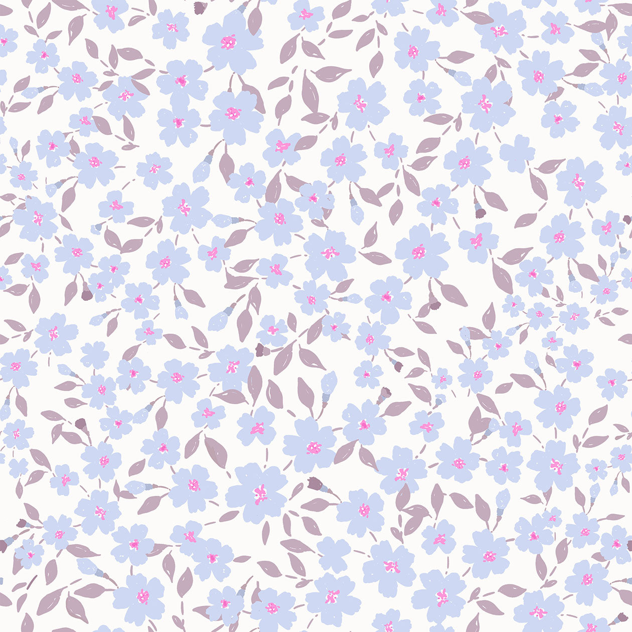 Pastel Ditsy Blossom VioletBB - Family Fabrics B.V.