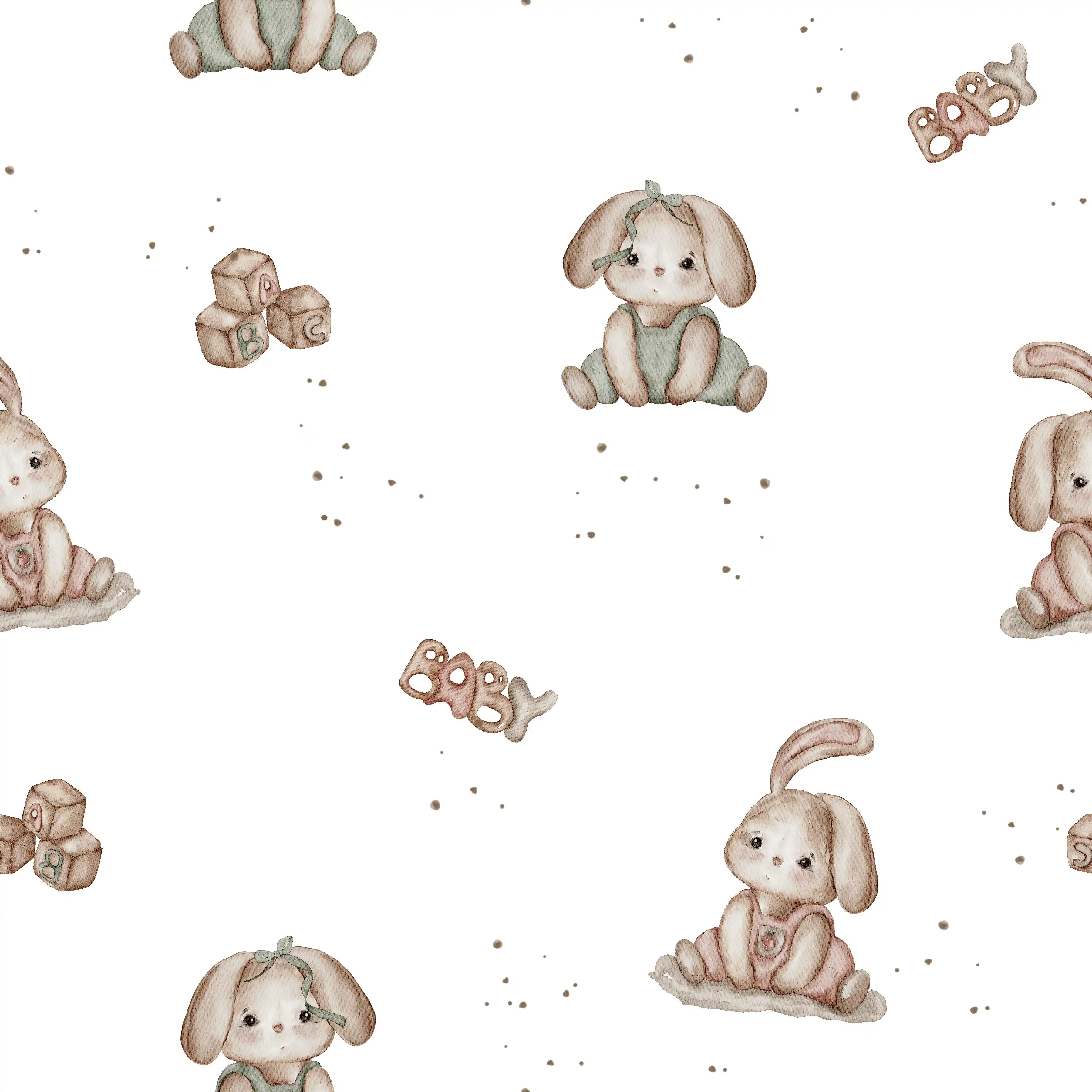 Sweet Bunny Offwhite - Family Fabrics B.V.