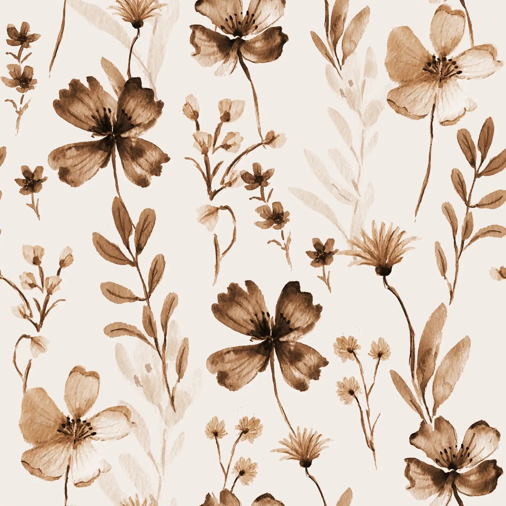 Flower Dream Elli Sepia - Family Fabrics B.V.