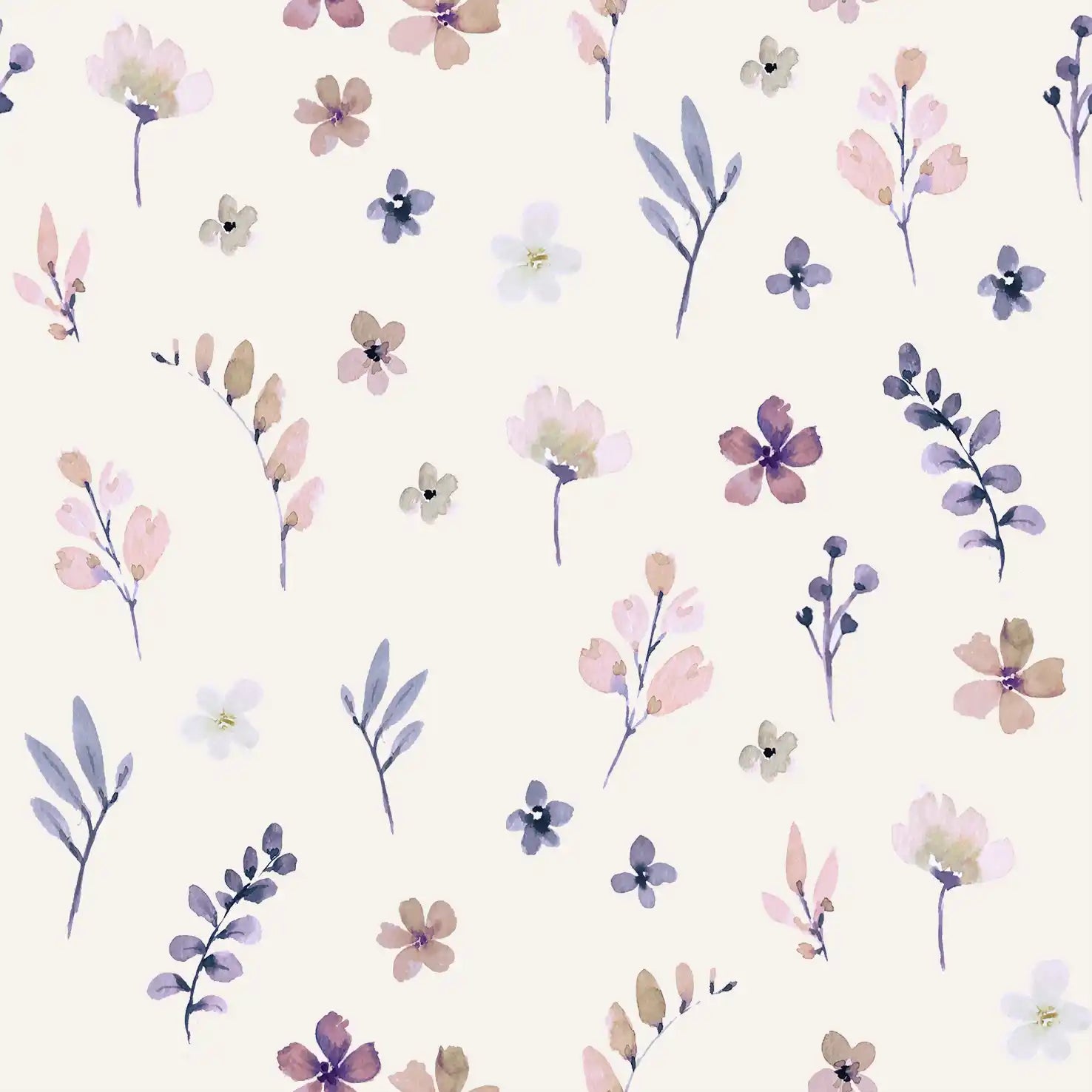 Flower Karla Blue Yellow - Family Fabrics B.V.