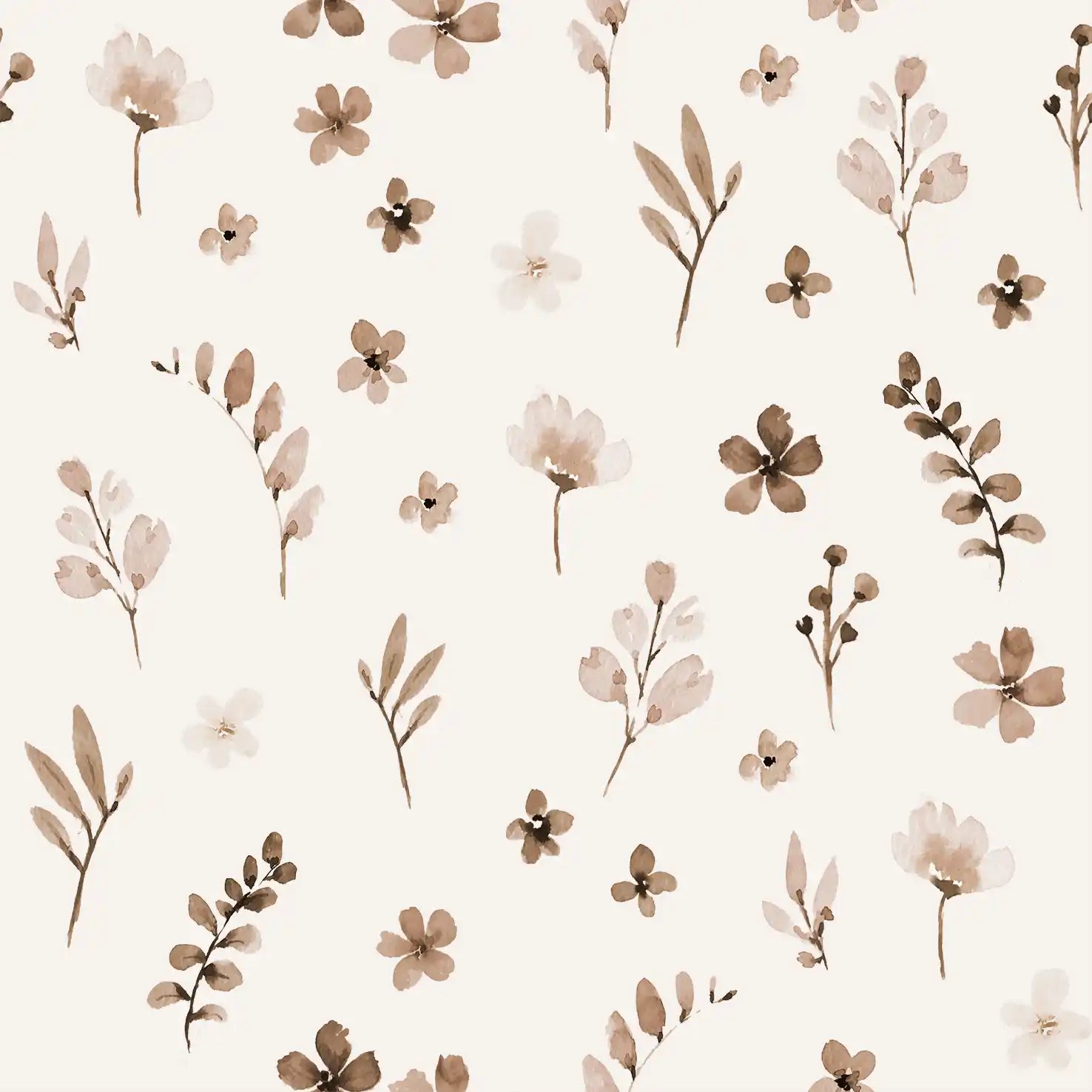 Flower Karla Sepia - Family Fabrics B.V.