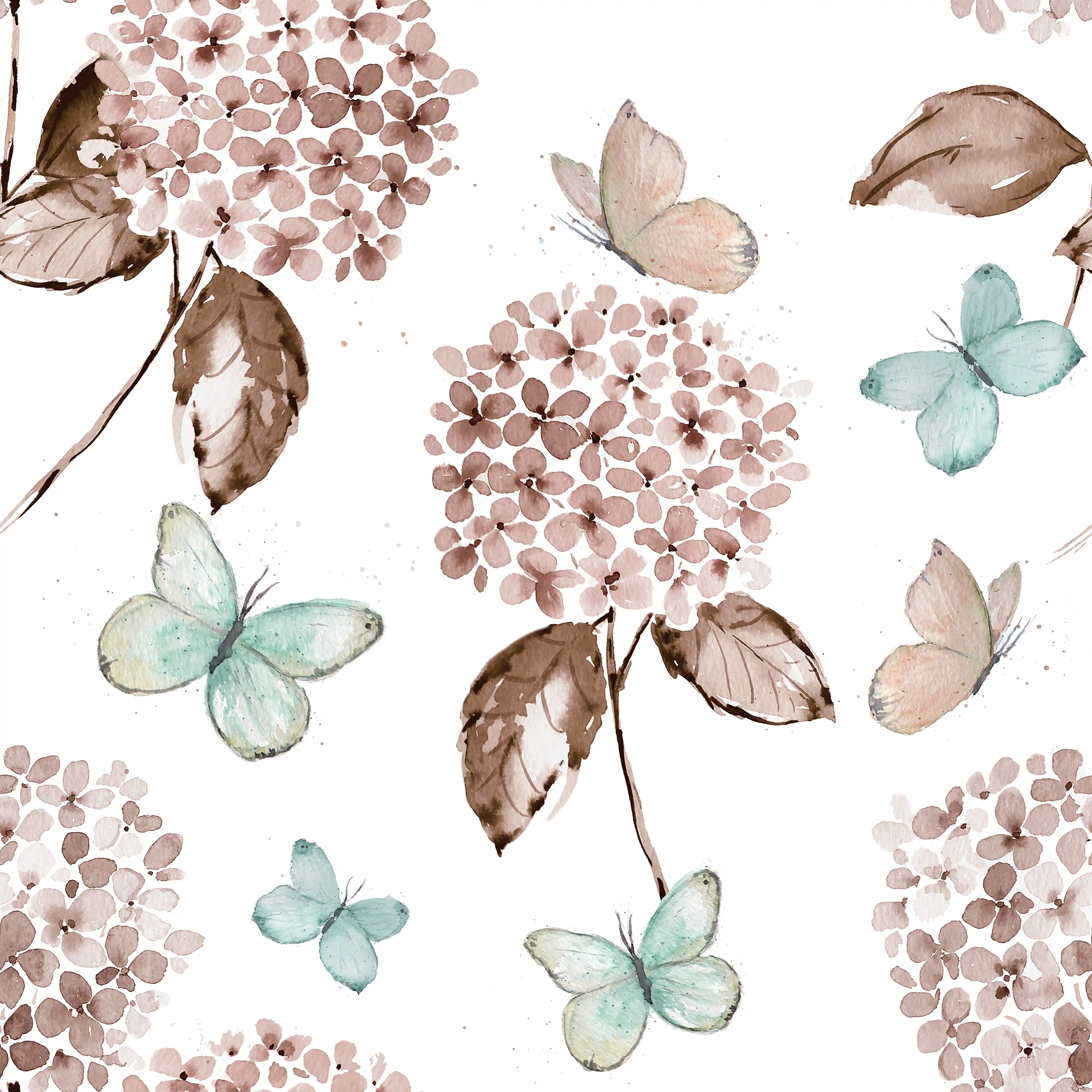 Hydrangea Butterflies - Family Fabrics B.V.