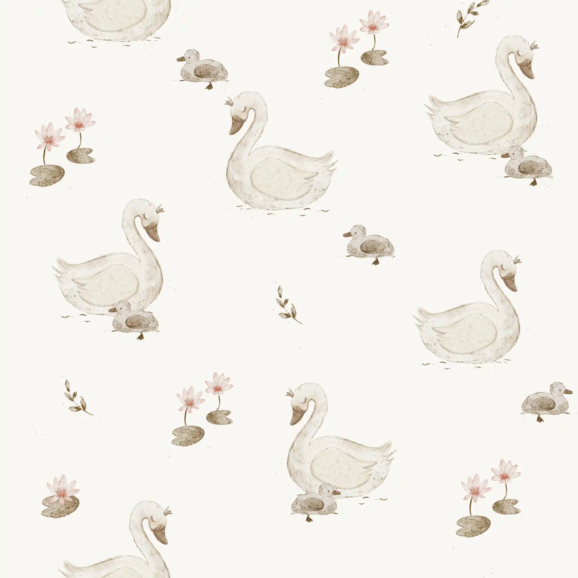 Swan Baby Offwhite - Family Fabrics B.V.