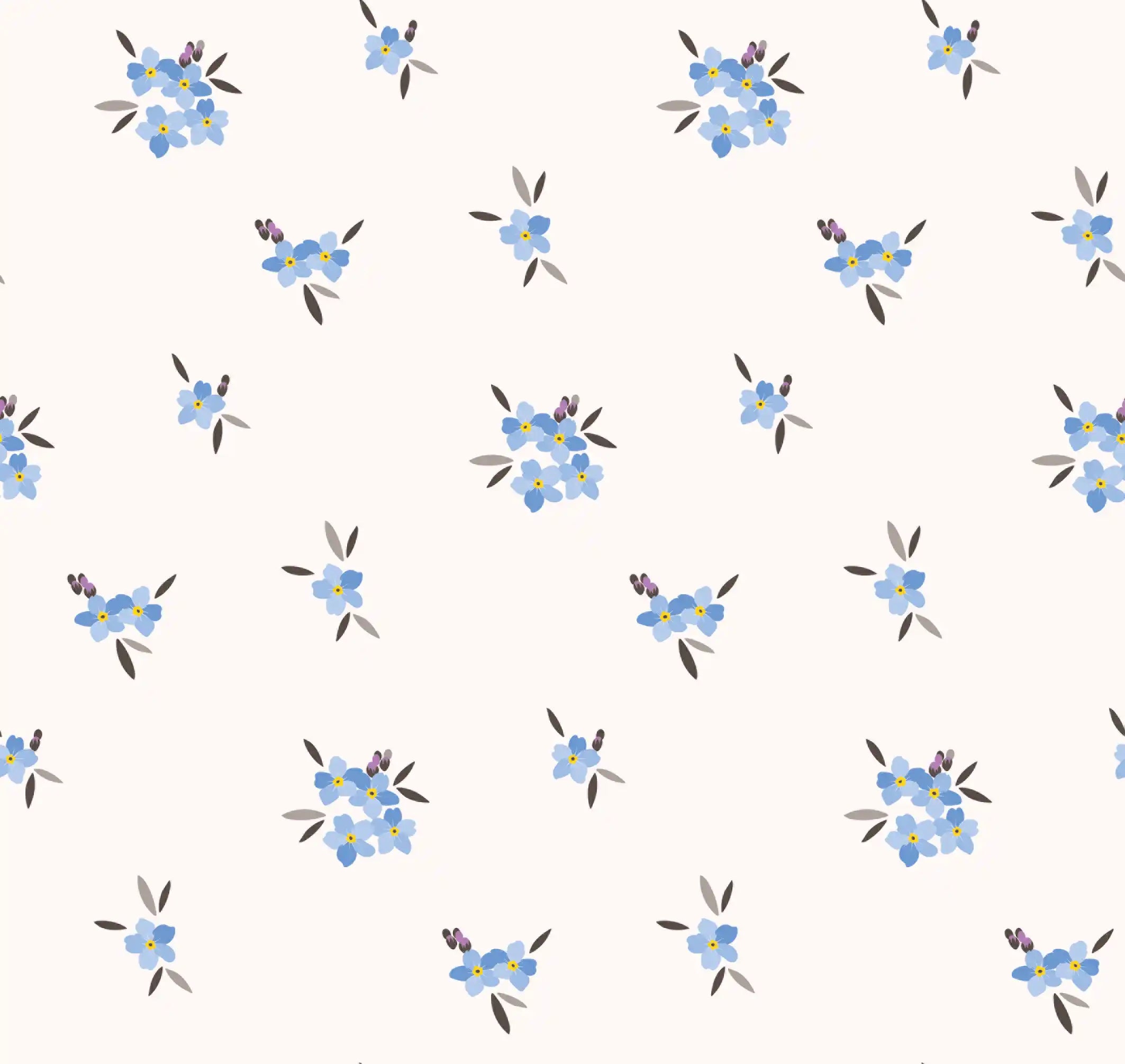 Myosotis Blue Offwhite - Family Fabrics B.V.