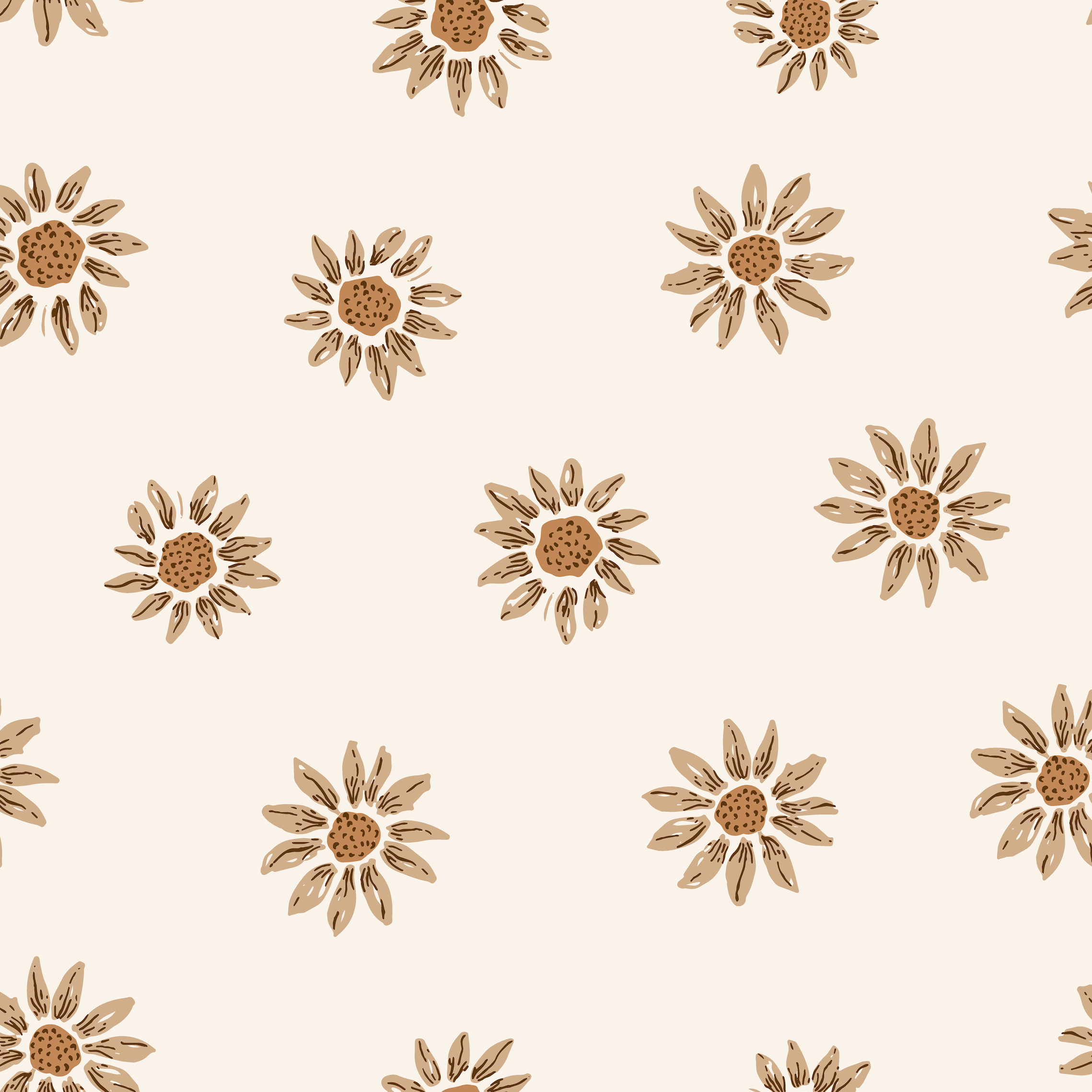 Dried Sunflowers - Family Fabrics B.V.