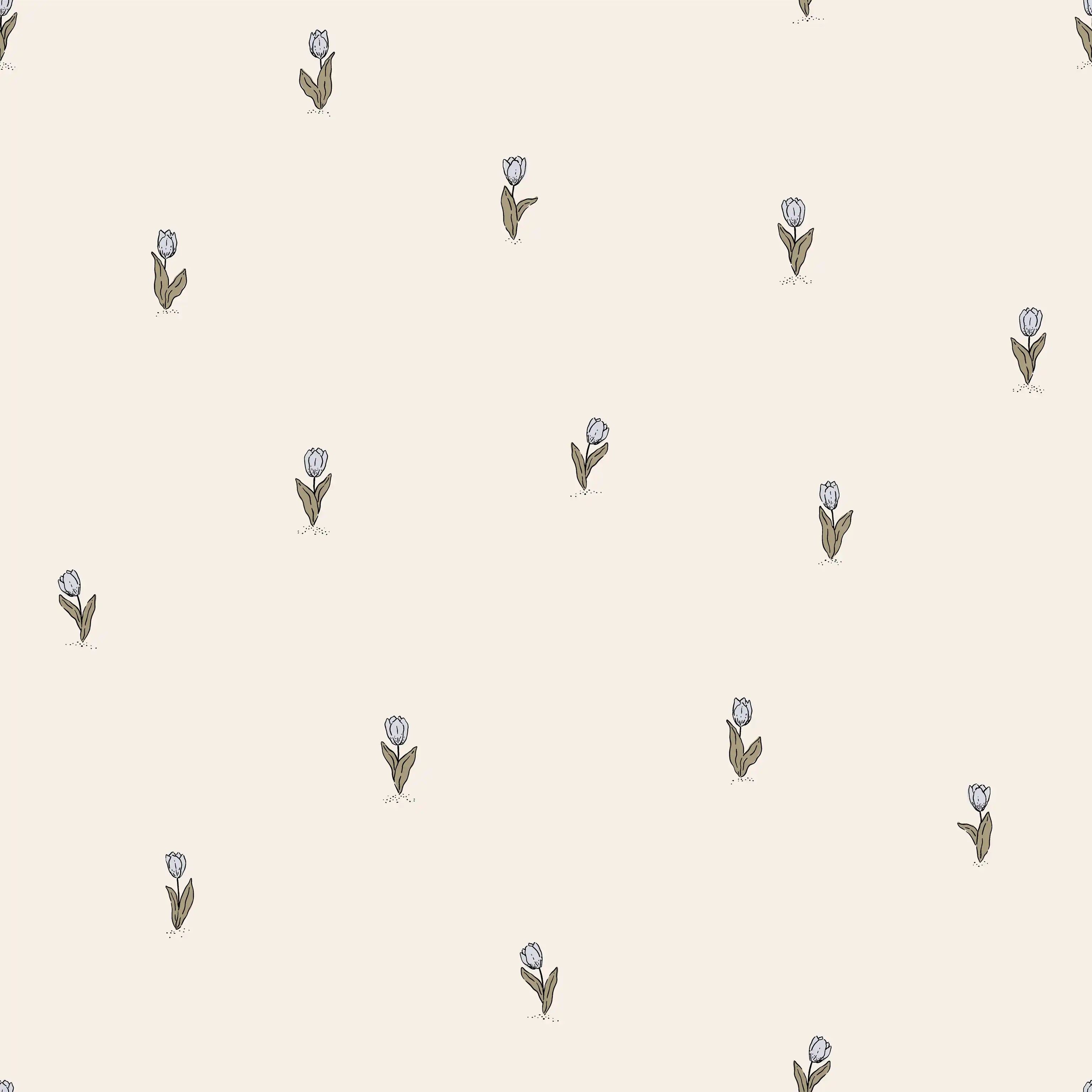 Dutch Tullips BerryBlue - Family Fabrics B.V.