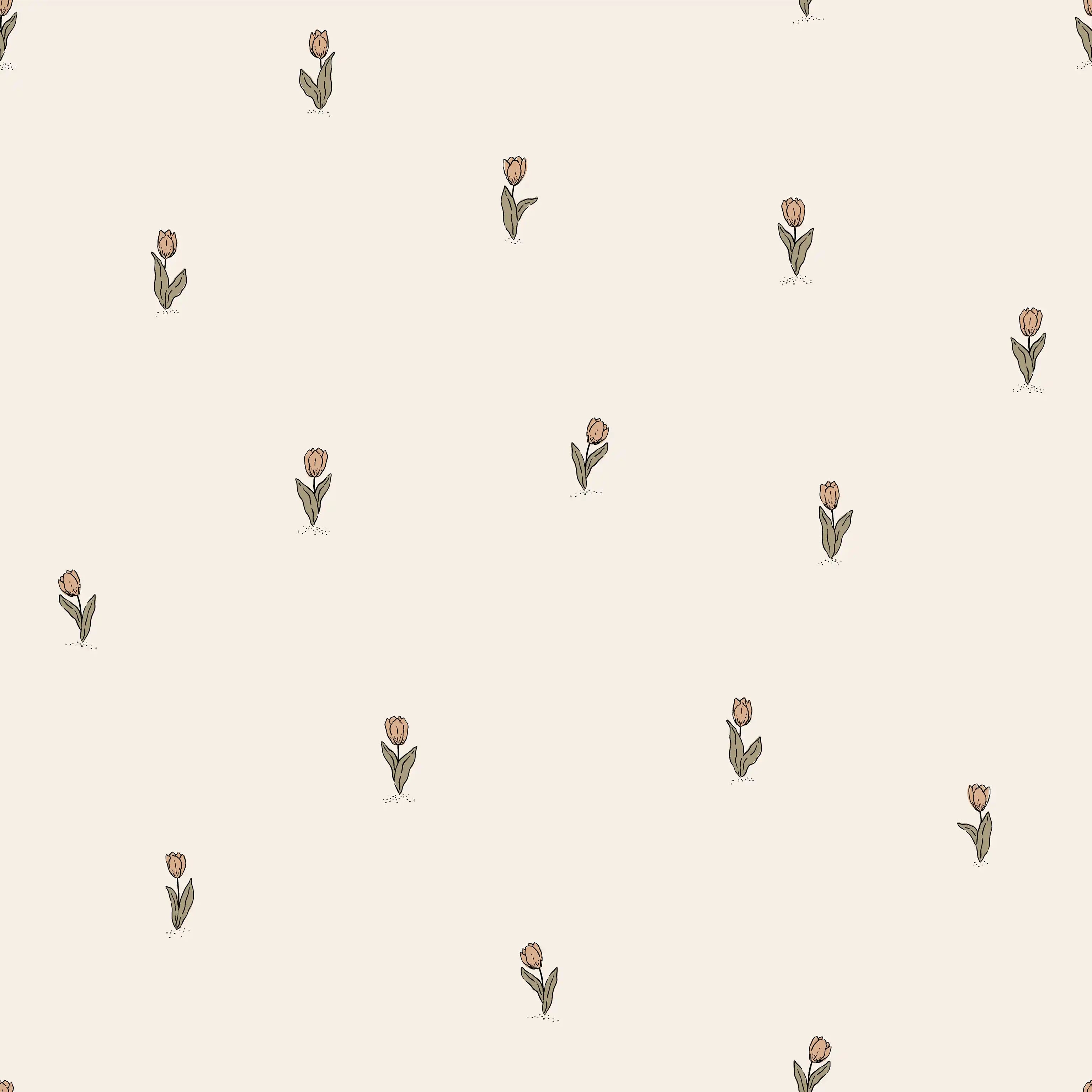 Dutch Tullips Coral - Family Fabrics B.V.