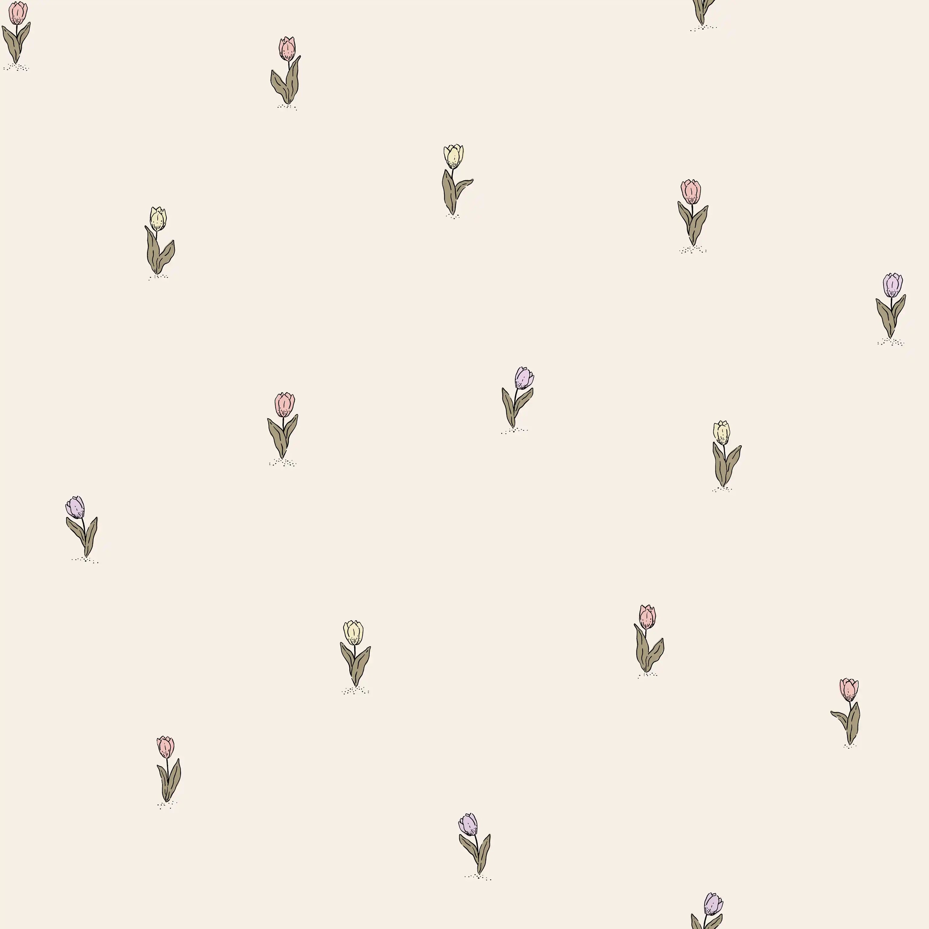 Dutch Tullips Multicolor - Family Fabrics B.V.
