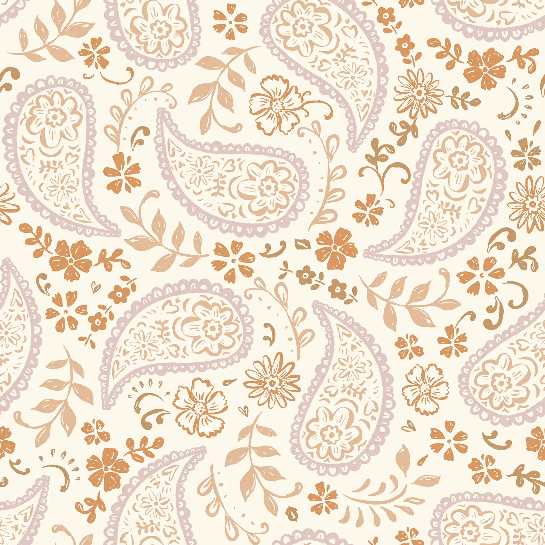 Paisley Terra Cotta - Family Fabrics B.V.