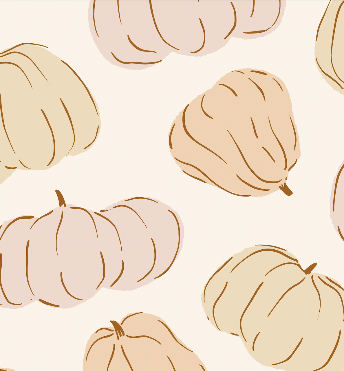 Pastel Pumpkins Large - Family Fabrics B.V.