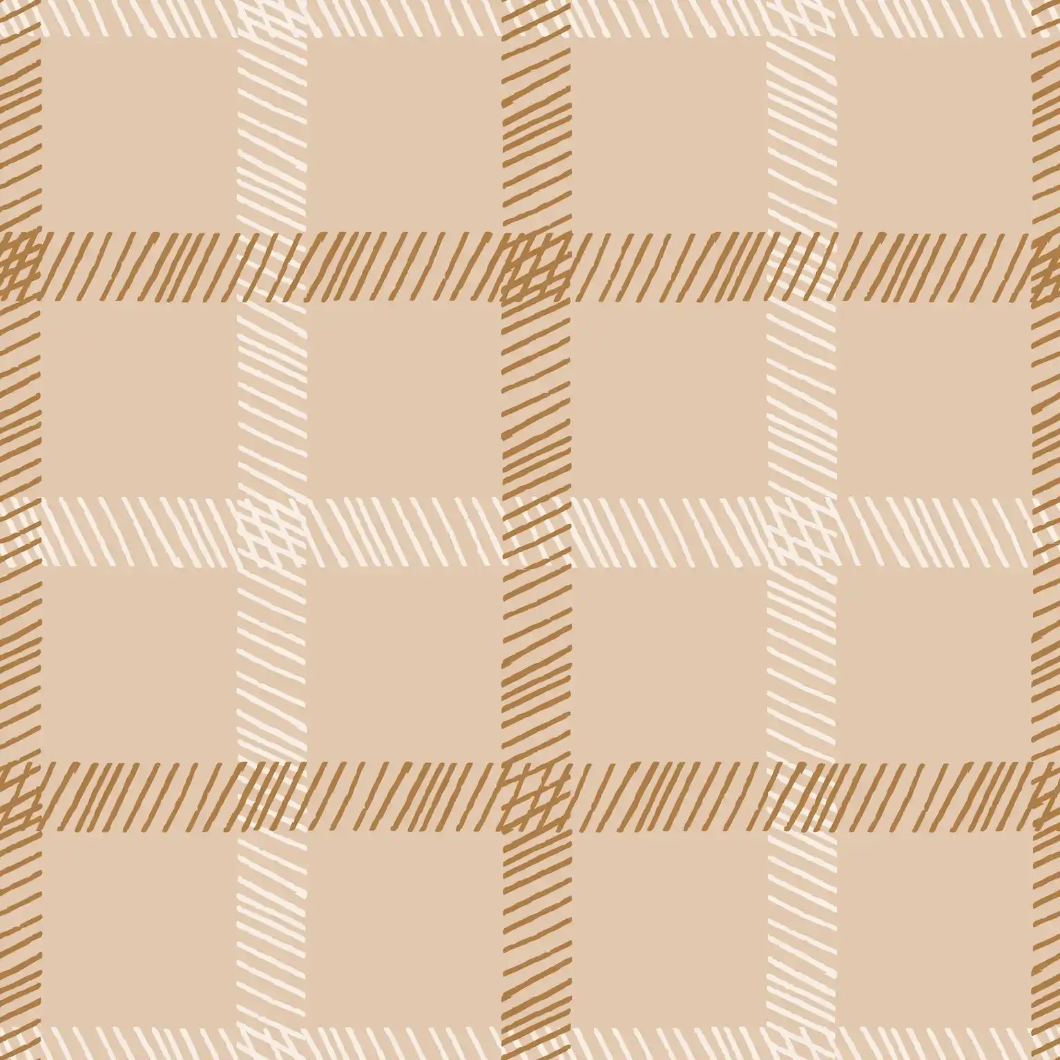 Tartan Big Cream & Ochre - Family Fabrics B.V.