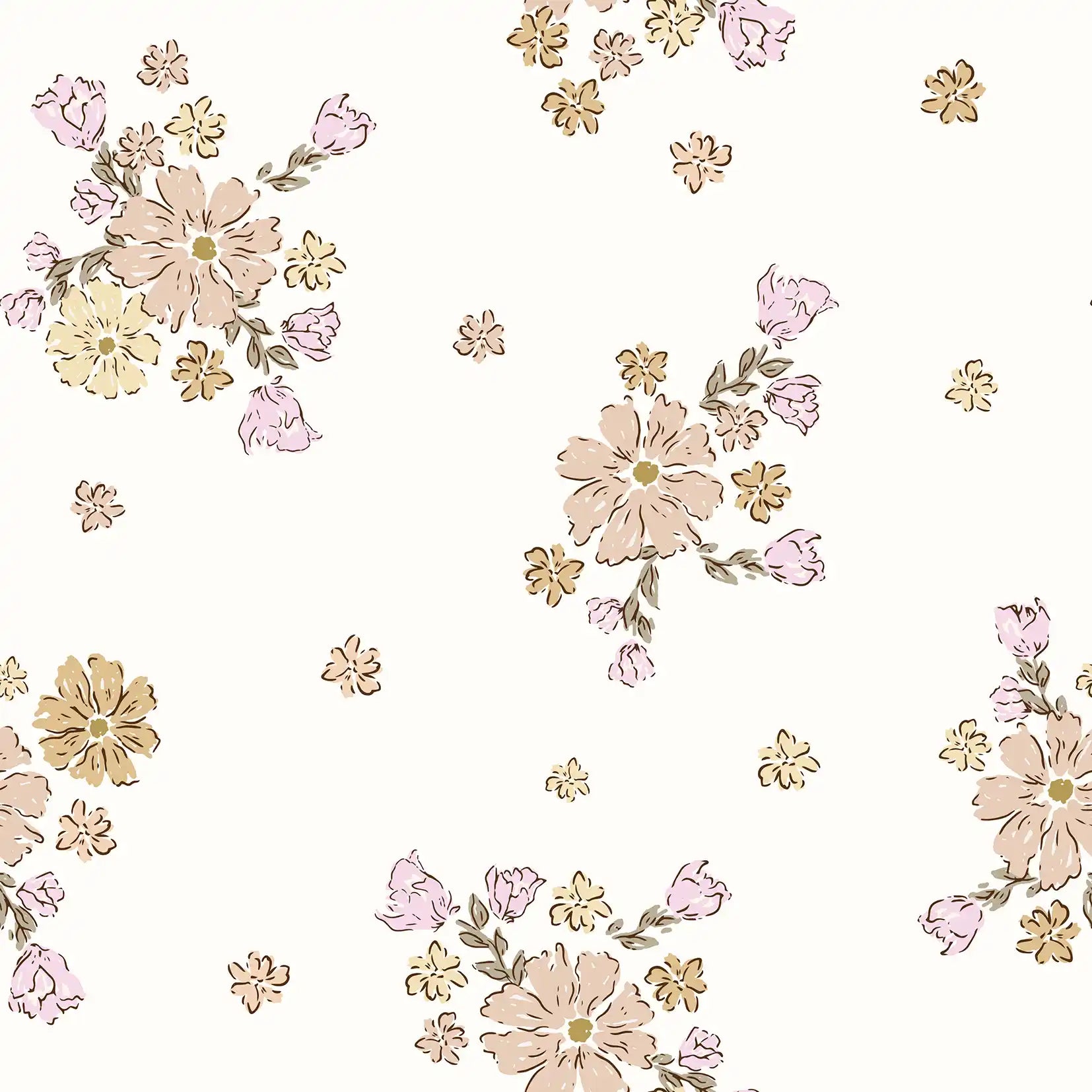 Wild Bouquet Pink - Family Fabrics B.V.