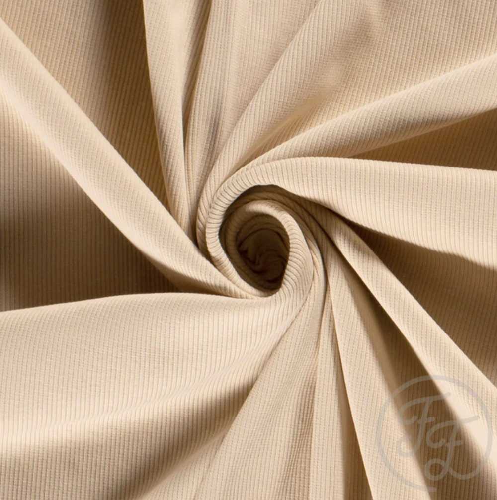 Beige Uni Baby Rib