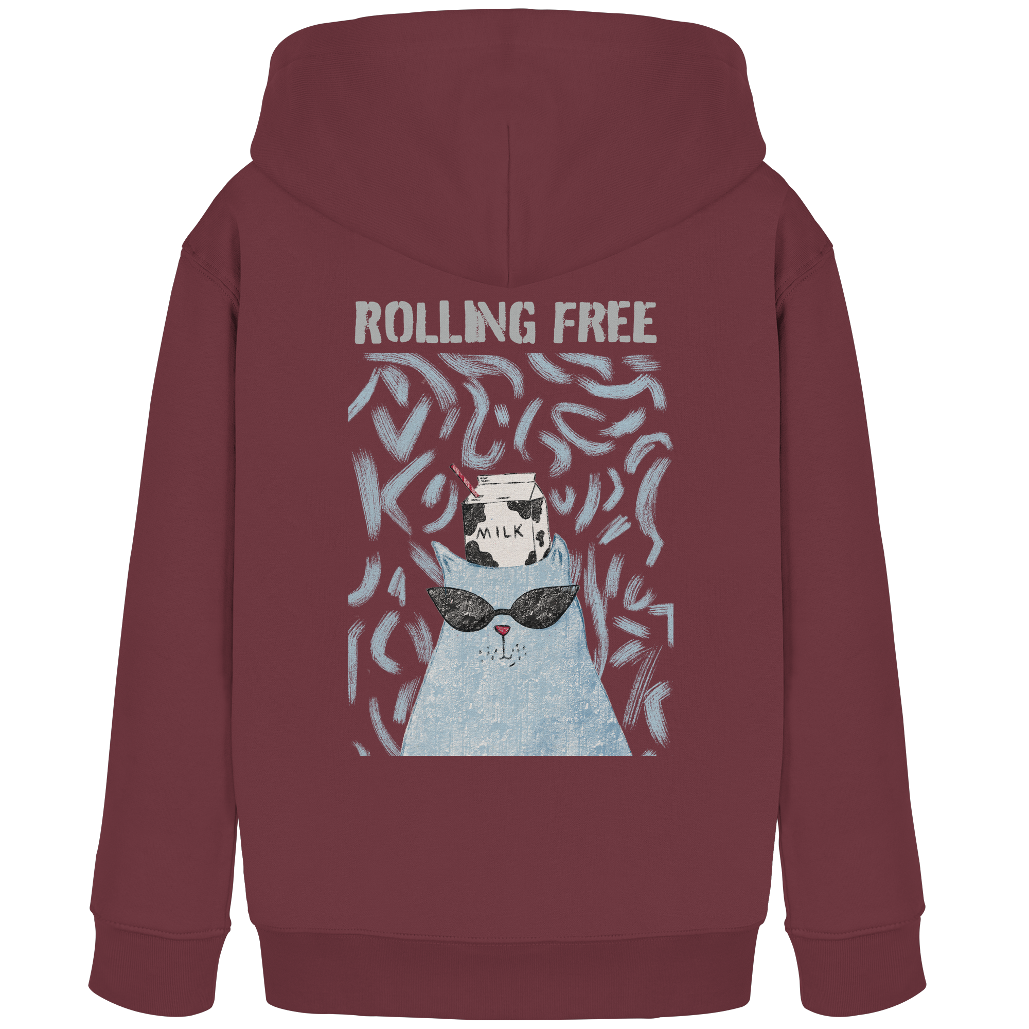 Rolling Free - Kids Organic Hoodie - Family Fabrics B.V.