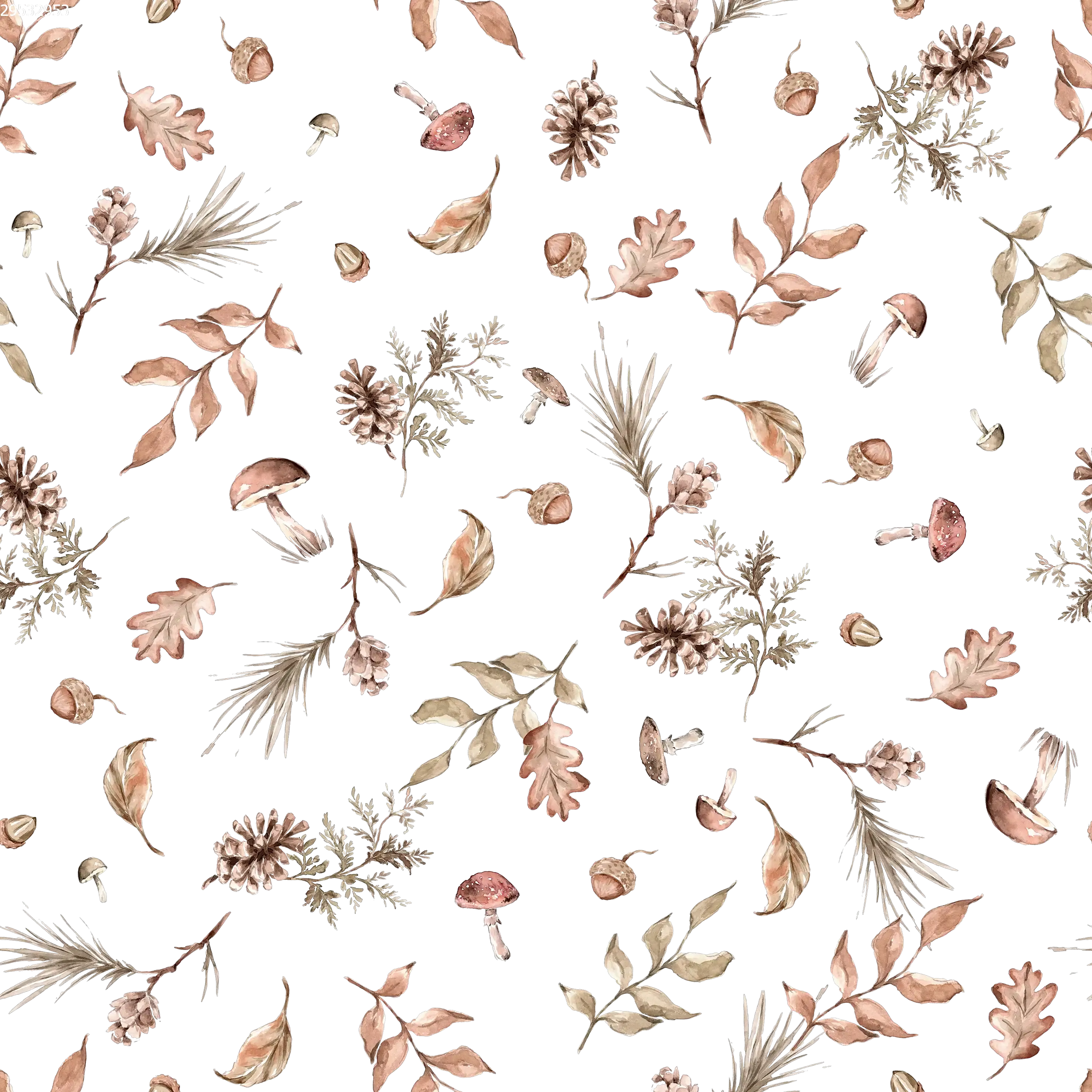Autumn Elements Off White - Family Fabrics B.V.
