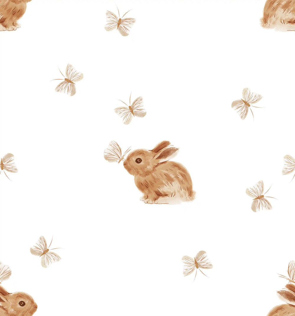Baby Rabbit & Butterfly White Big