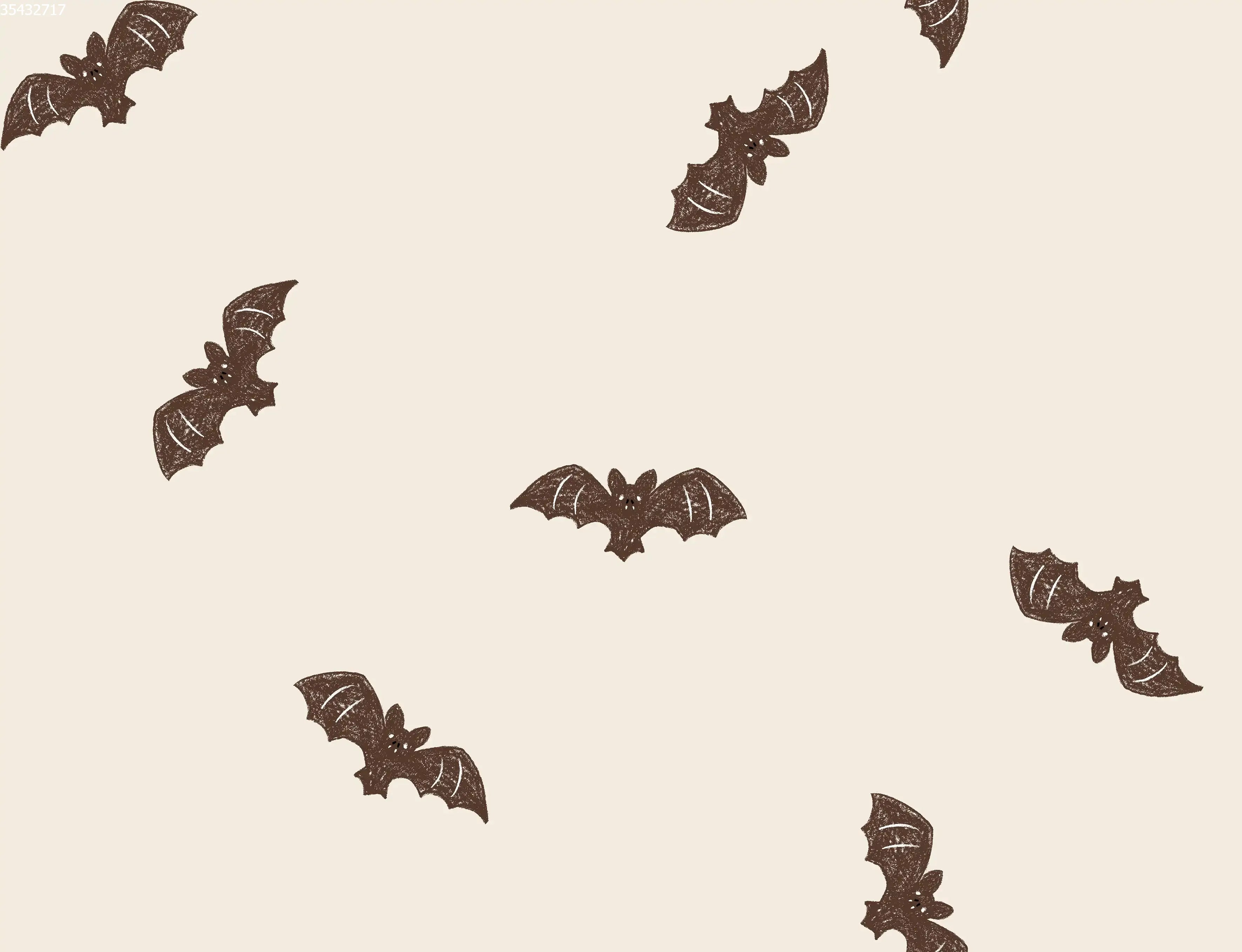 Bats Brown Big - Family Fabrics B.V.