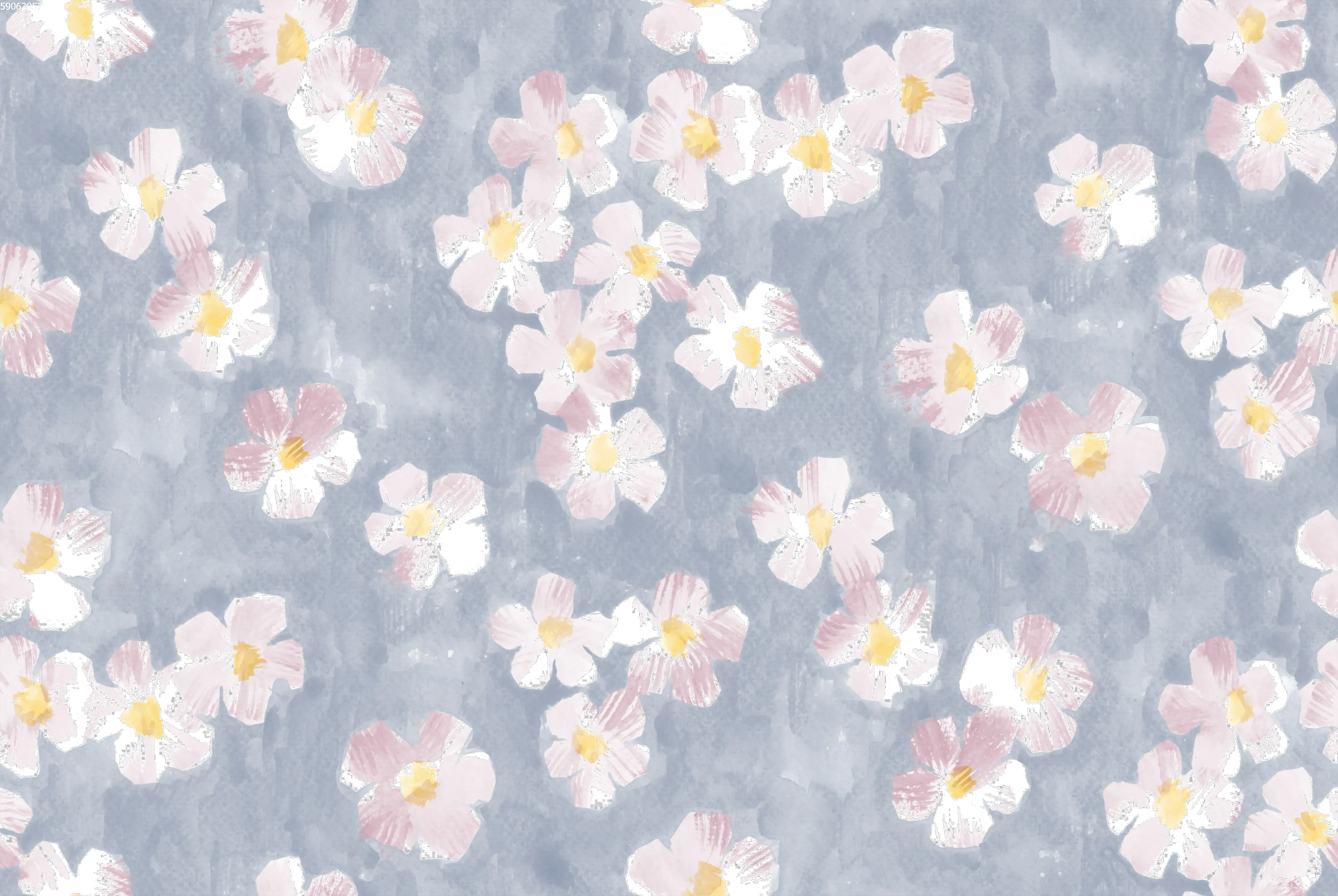 Bold Floral Blue Big - Family Fabrics B.V.