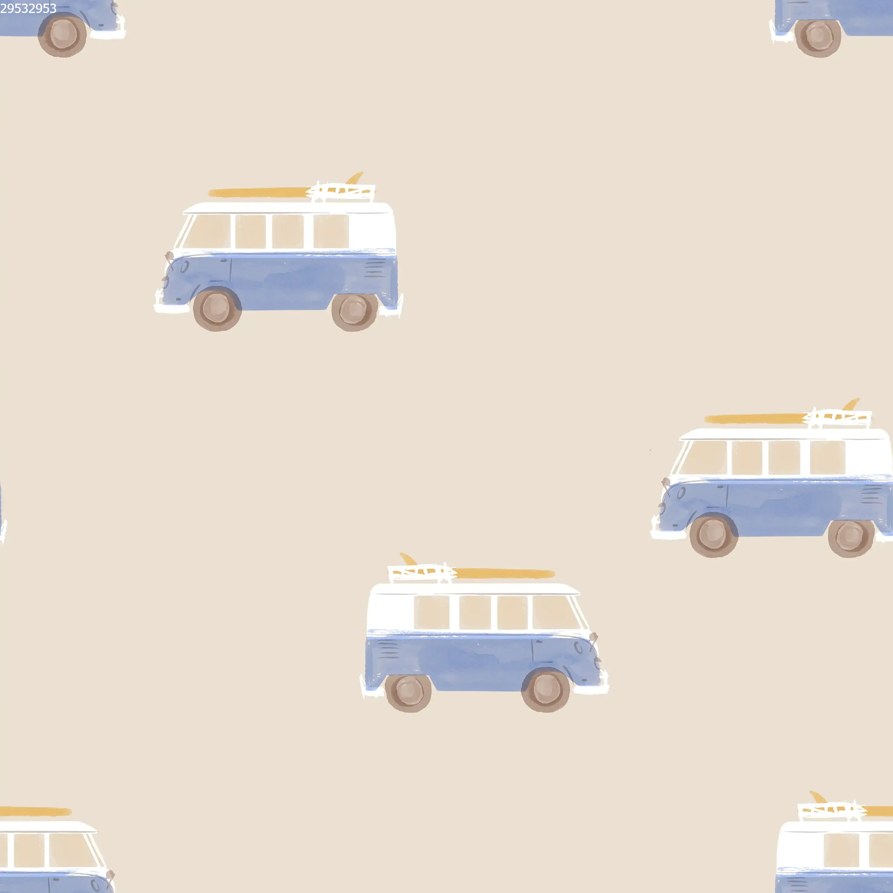 Camper Van Beige Medium - Family Fabrics B.V.