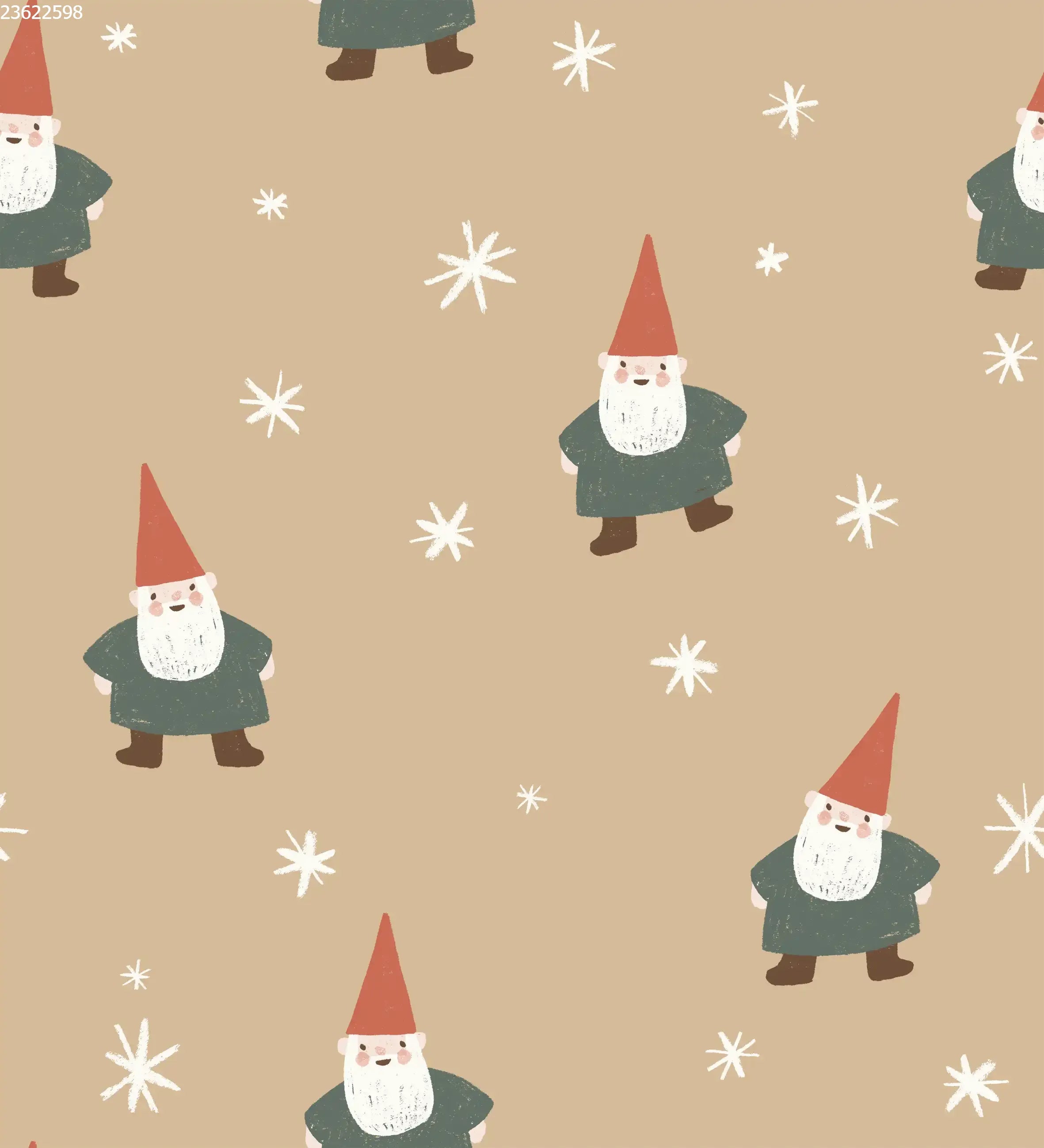 Christmas Gnome and Stars Big Toffee - Family Fabrics B.V.