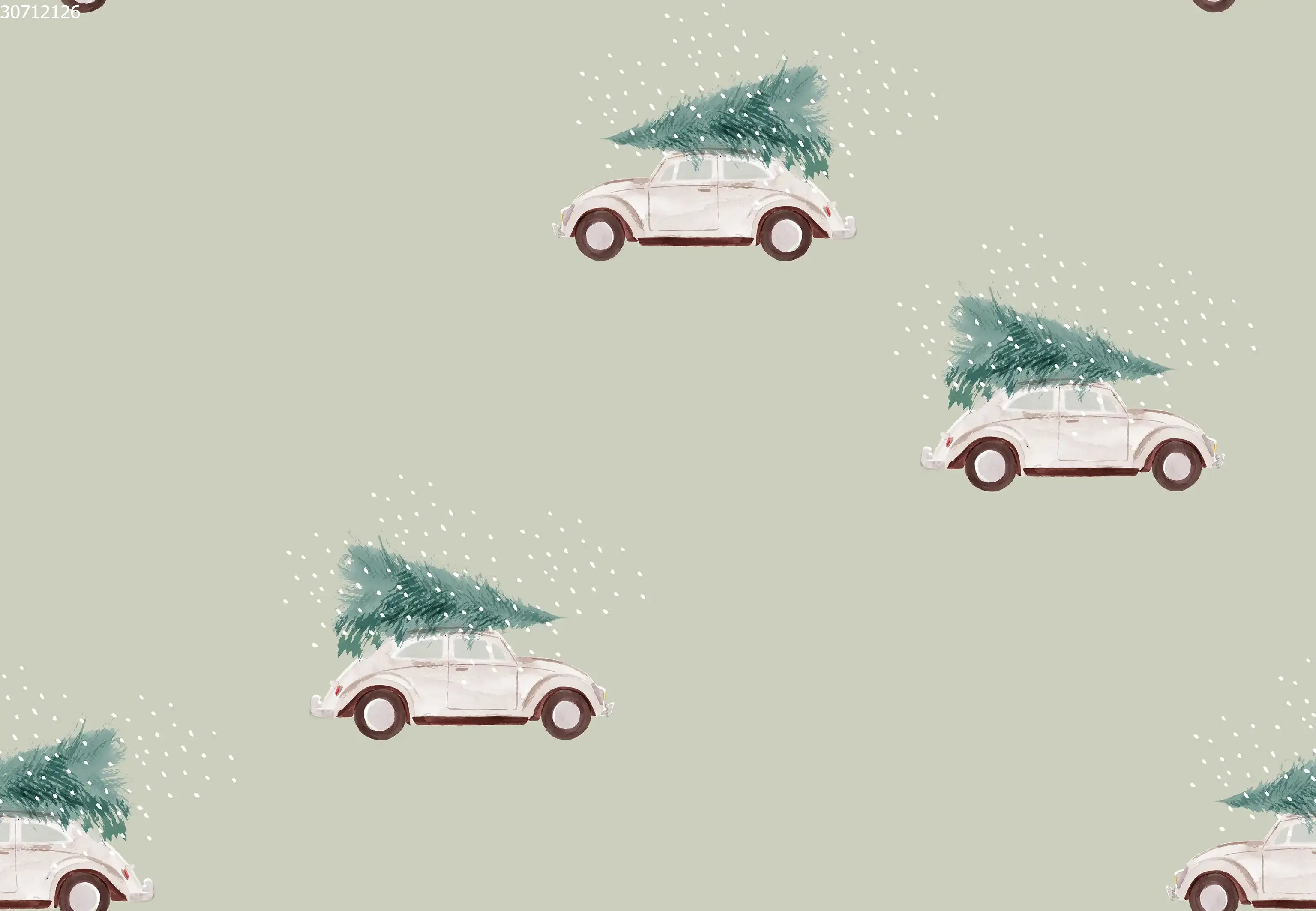 Christmas Tree Car Green - Family Fabrics B.V.
