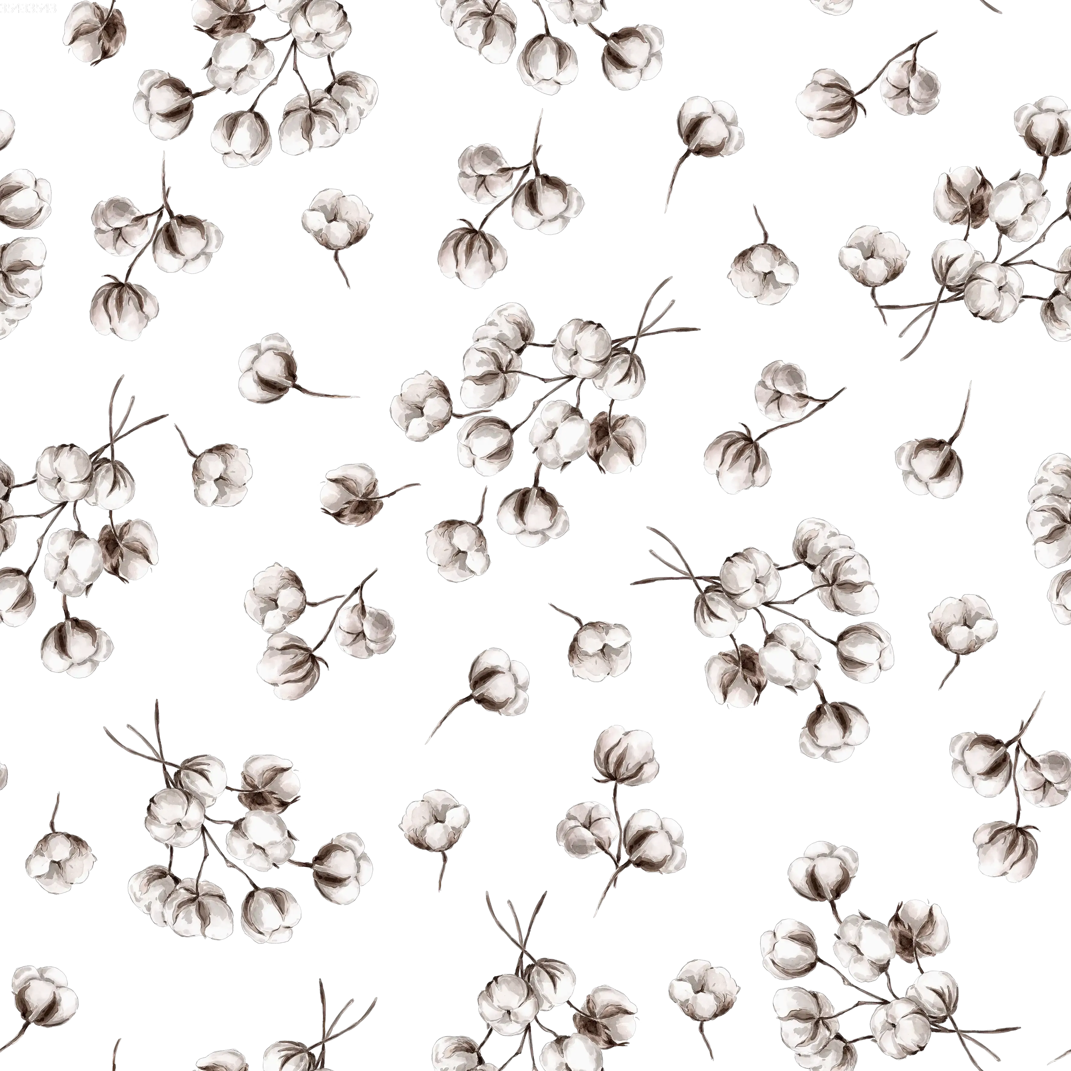 Cotton Branches Off White - Family Fabrics B.V.