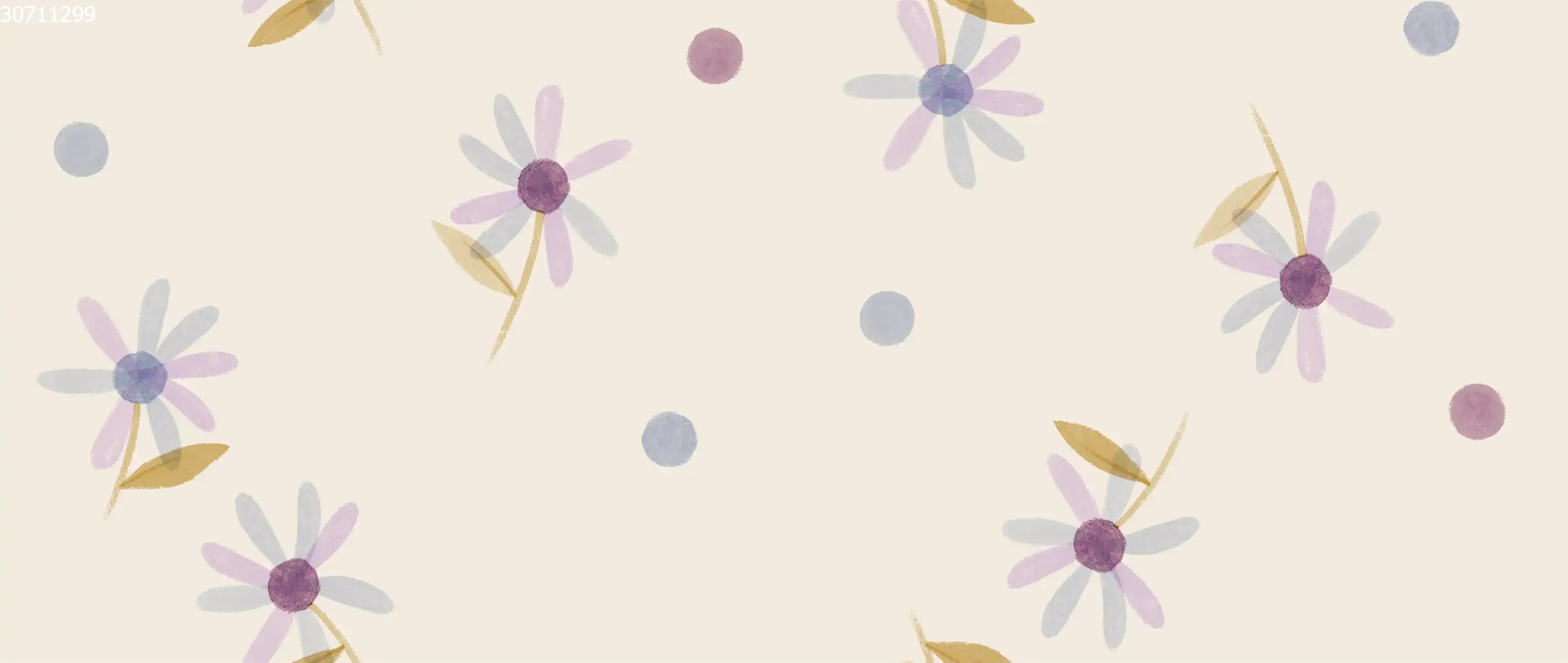 Crayon Flower Blue Small - Family Fabrics B.V.