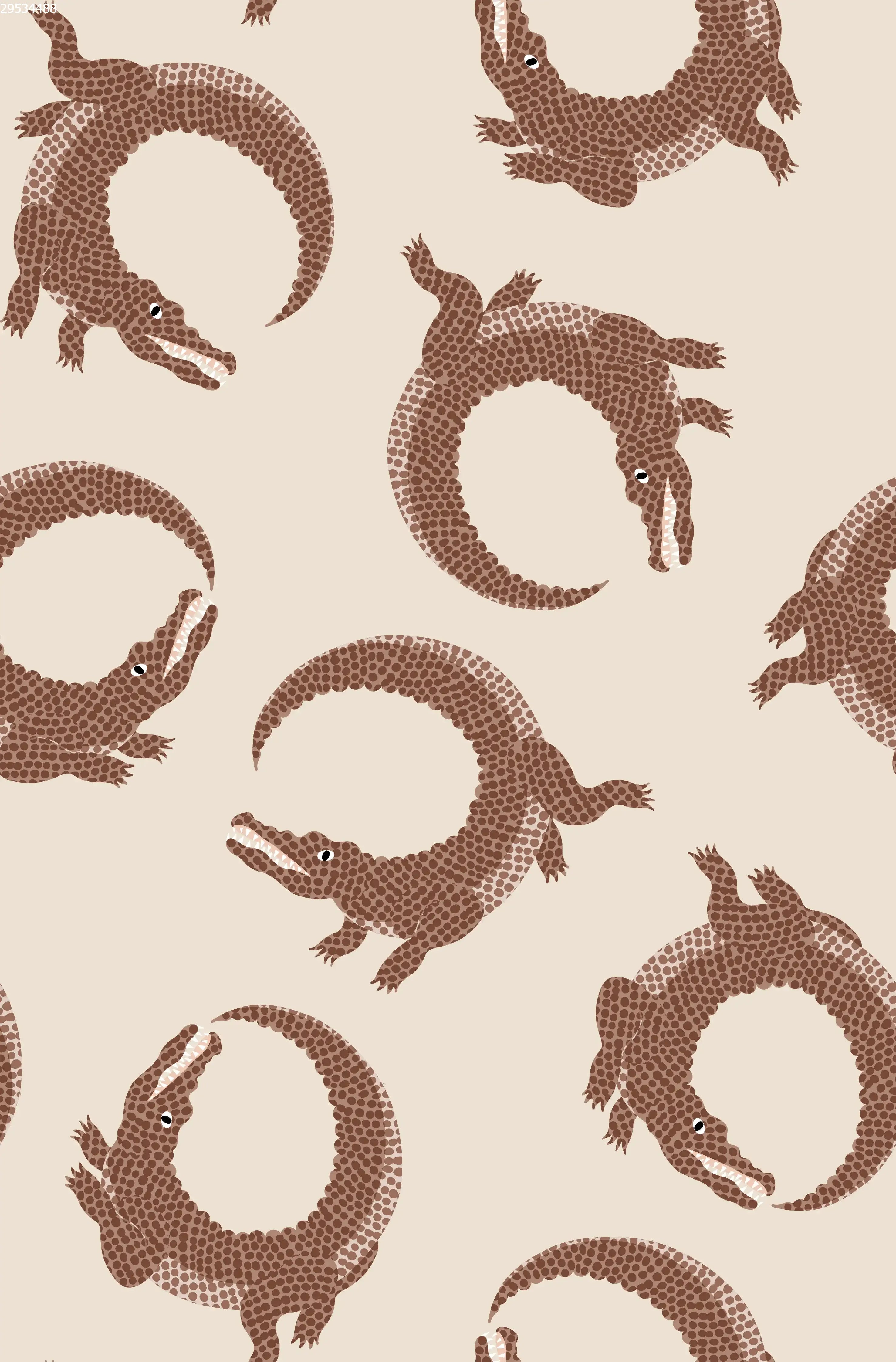 Crocodile Dots Brown - Family Fabrics B.V.